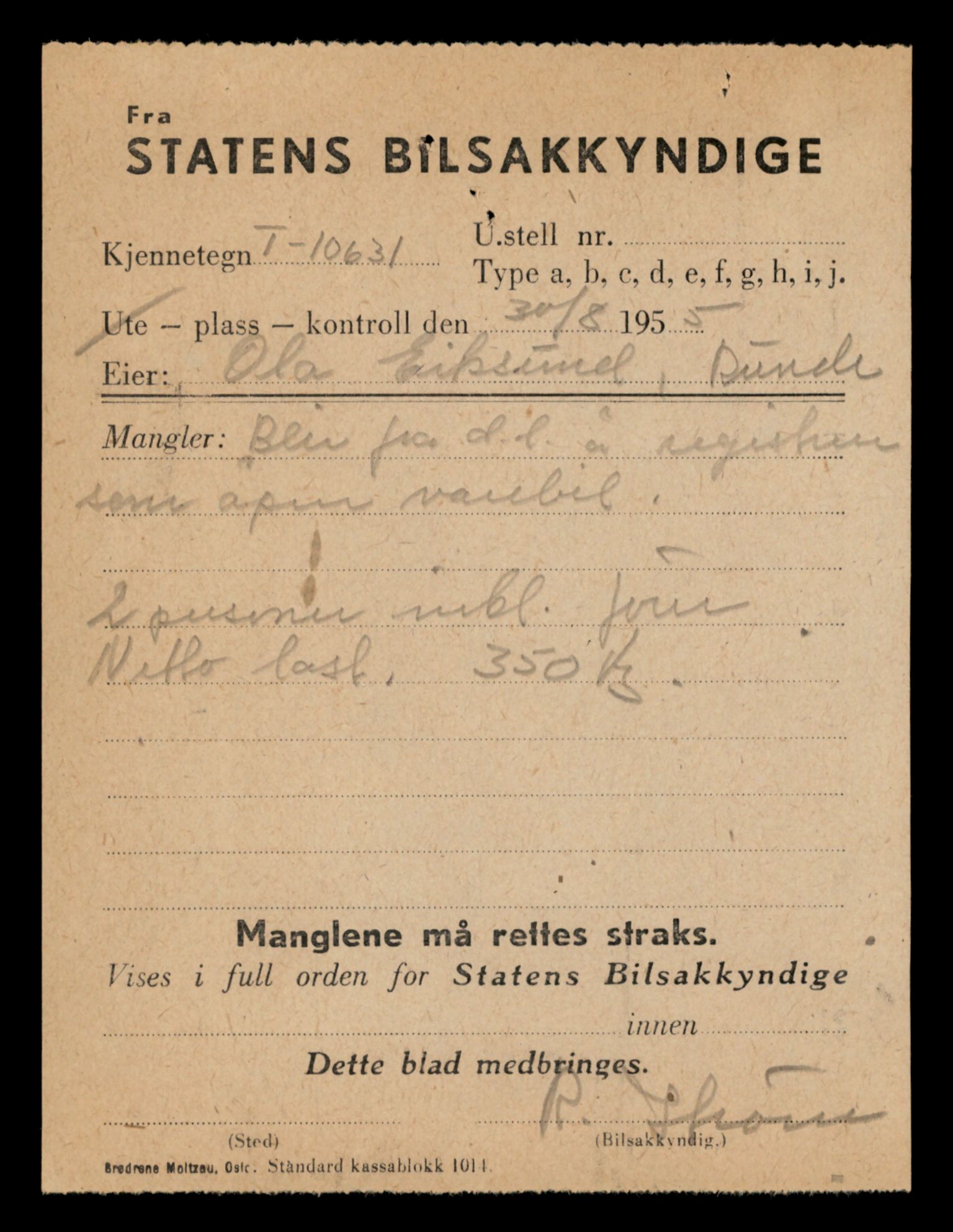 Møre og Romsdal vegkontor - Ålesund trafikkstasjon, AV/SAT-A-4099/F/Fe/L0012: Registreringskort for kjøretøy T 1290 - T 1450, 1927-1998, s. 2084