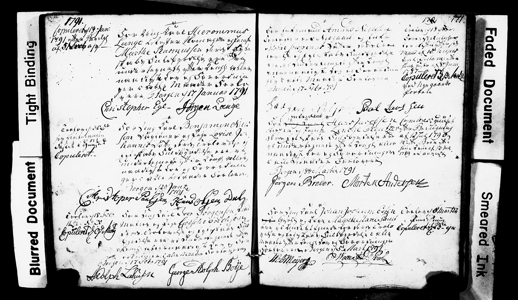 Domkirken sokneprestembete, SAB/A-74801: Forlovererklæringer nr. II.5.1, 1767-1792, s. 171