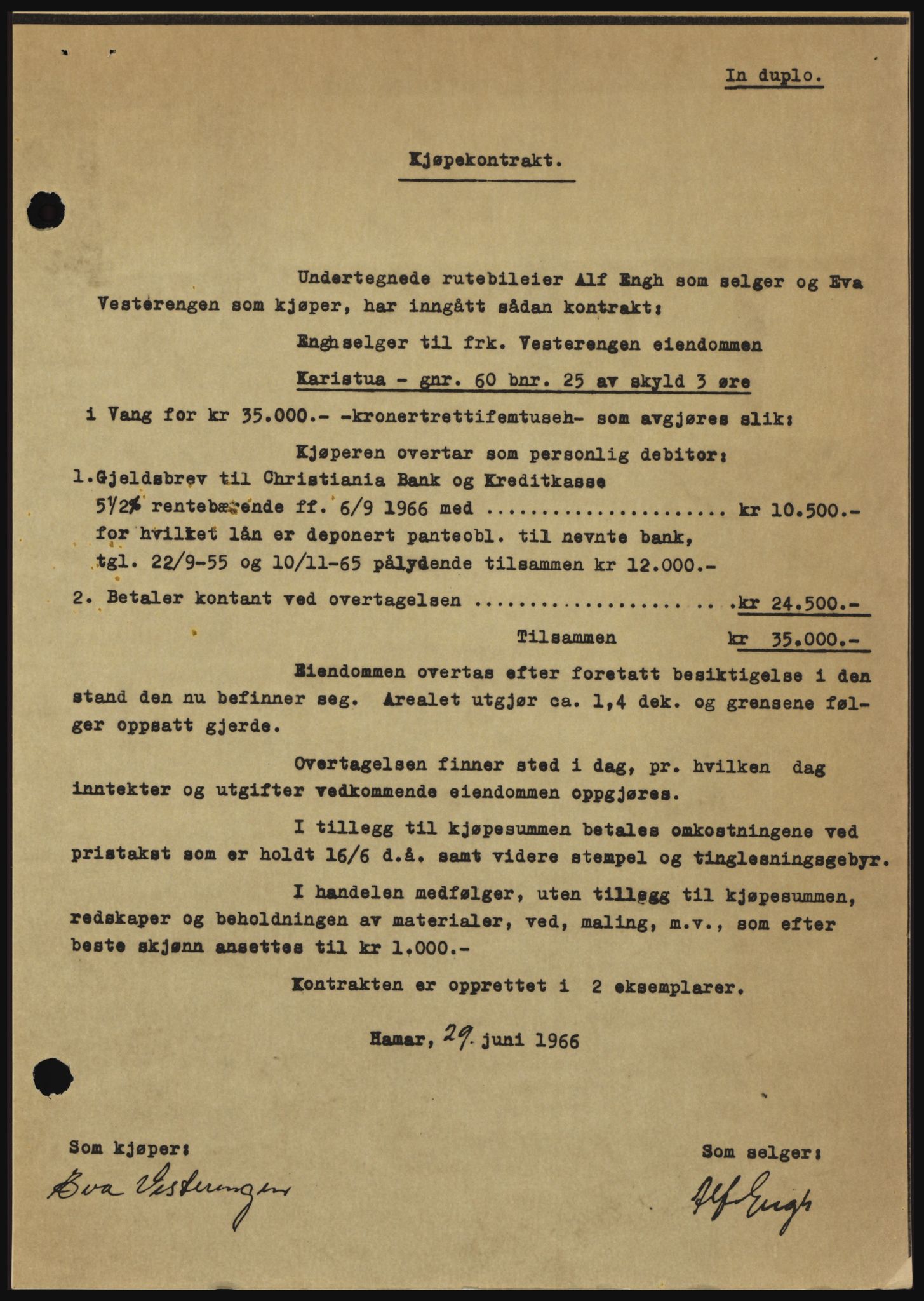 Nord-Hedmark sorenskriveri, SAH/TING-012/H/Hc/L0024: Pantebok nr. 24, 1966-1966, Dagboknr: 2979/1966