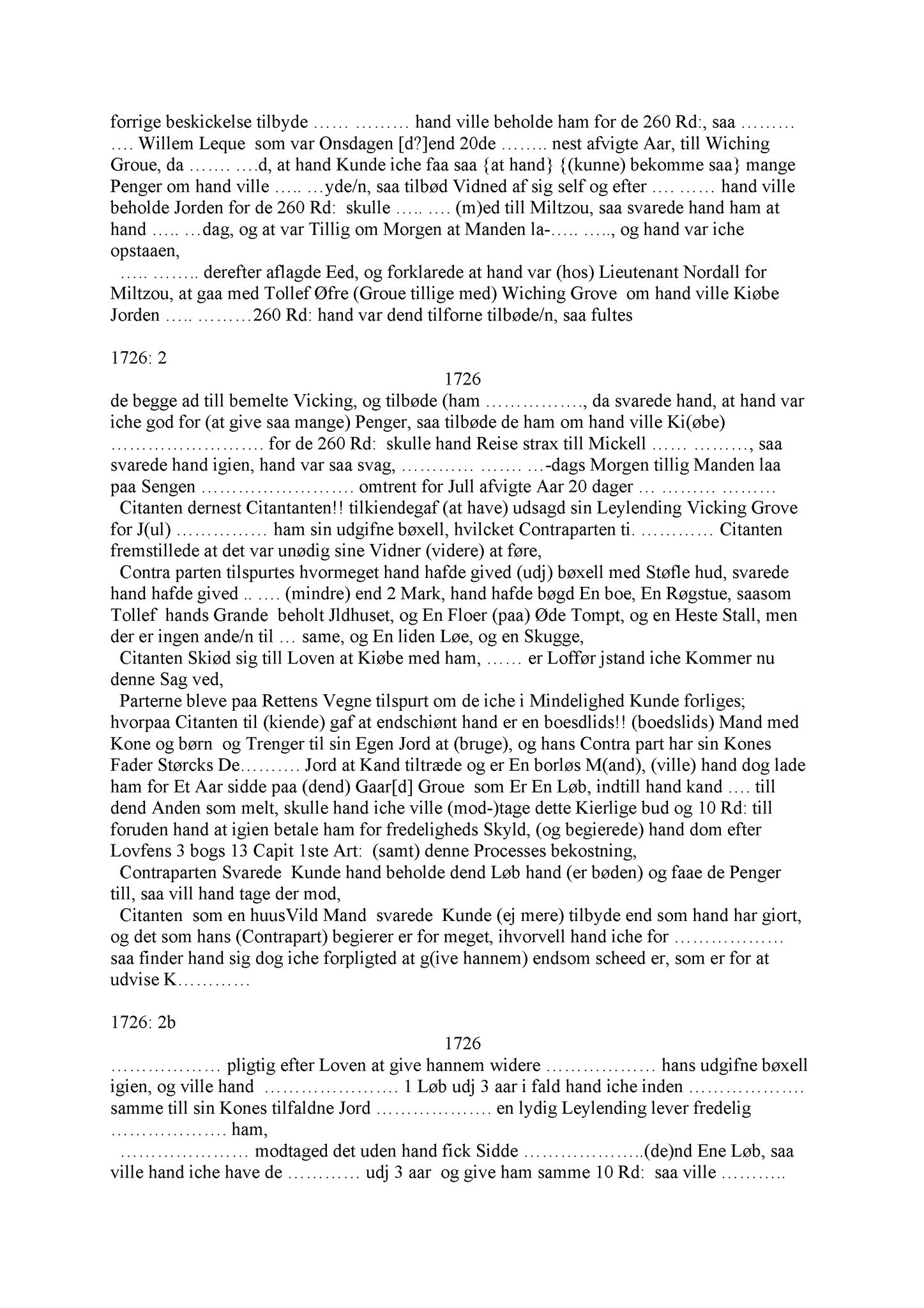 Samling av fulltekstavskrifter, SAB/FULLTEKST/A/12/0085: Hardanger og Voss sorenskriveri, tingbok nr. Ad 11 for Hardanger, Voss og Lysekloster, 1726-1730
