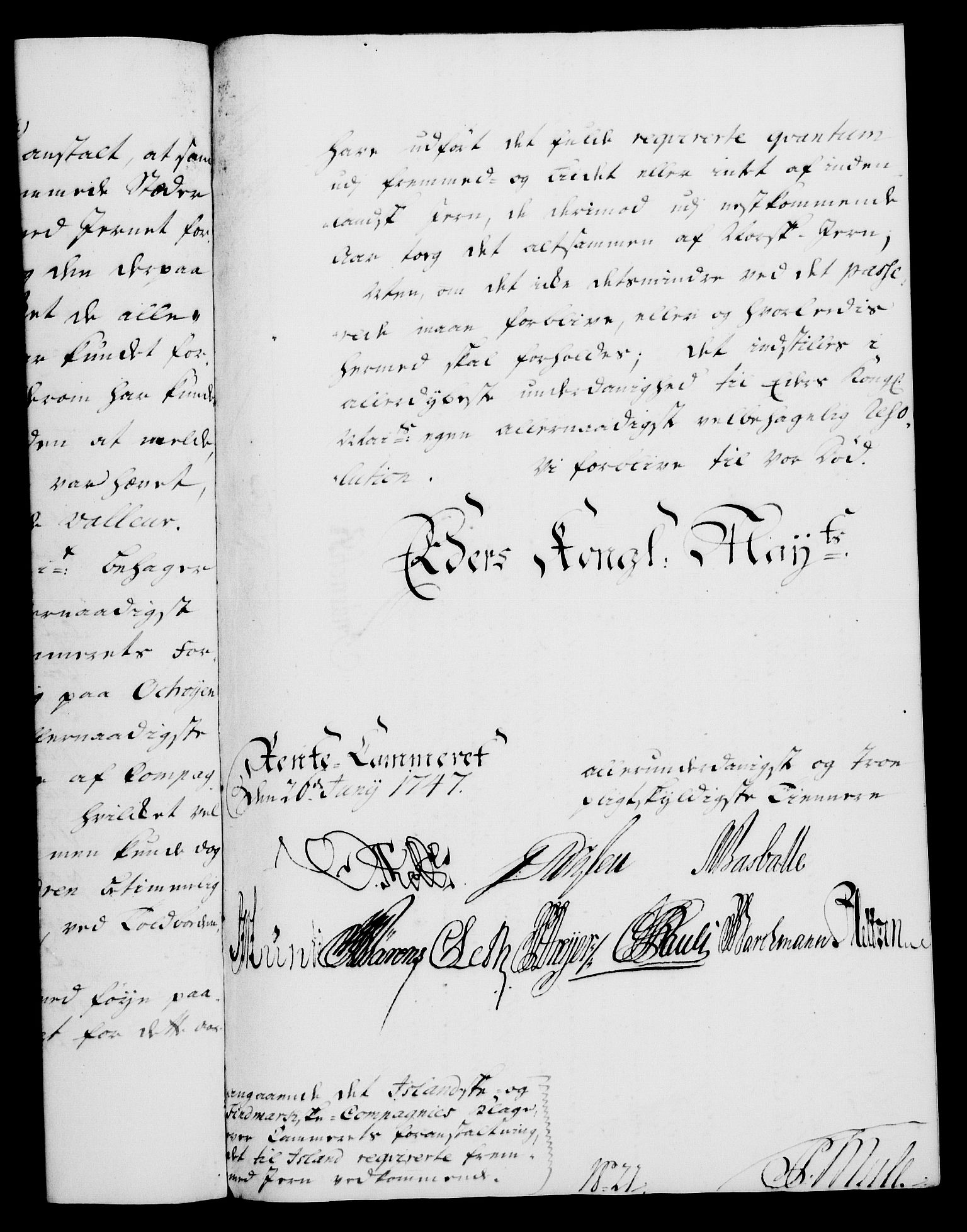 Rentekammeret, Kammerkanselliet, RA/EA-3111/G/Gf/Gfa/L0029: Norsk relasjons- og resolusjonsprotokoll (merket RK 52.29), 1746-1747, s. 406