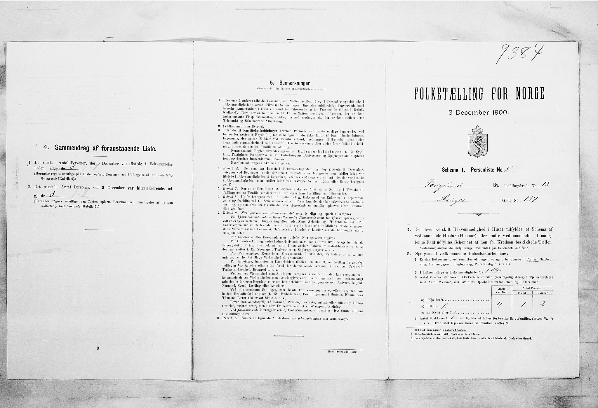 SAKO, Folketelling 1900 for 0805 Porsgrunn kjøpstad, 1900, s. 2174
