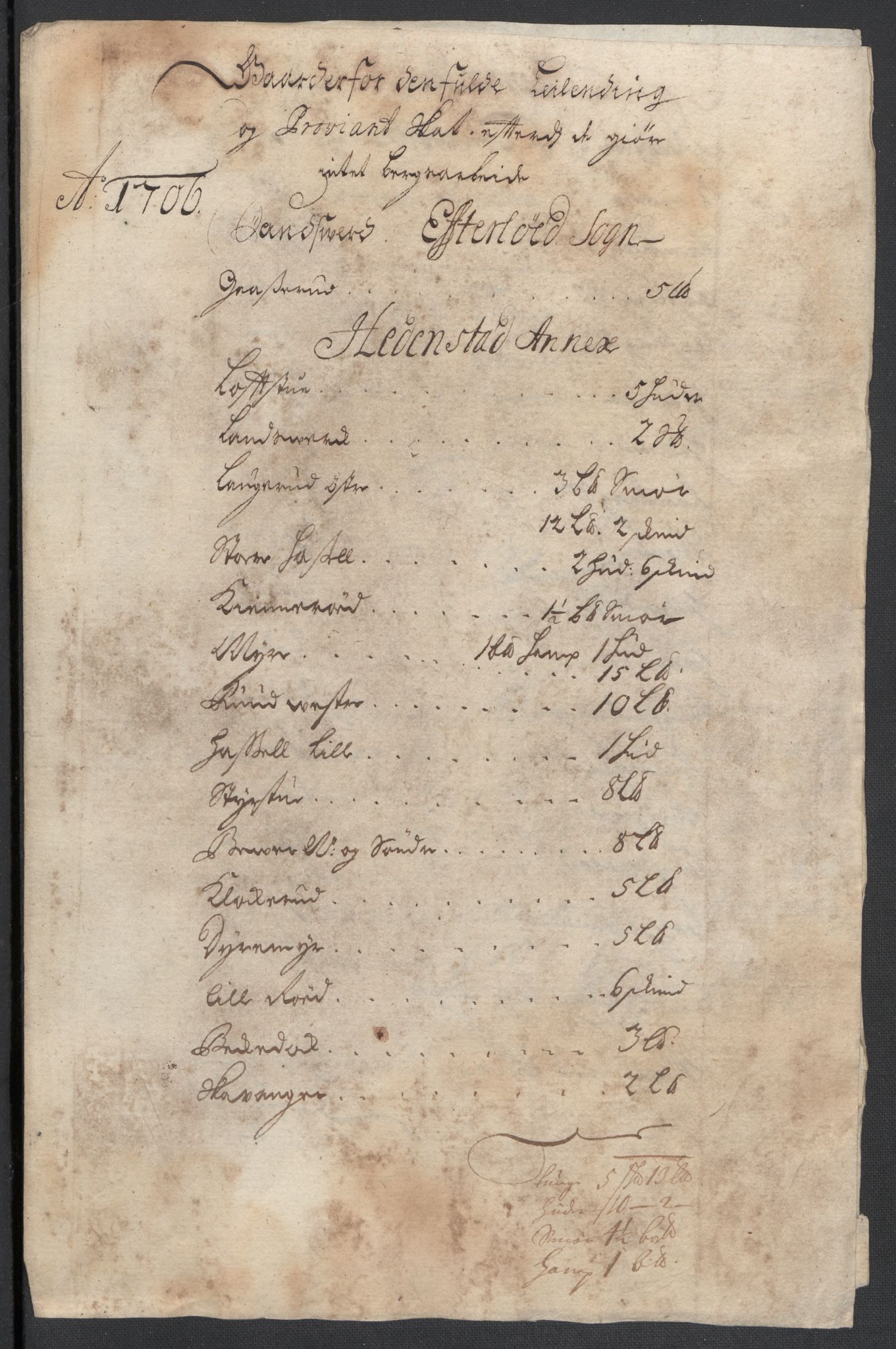 Rentekammeret inntil 1814, Reviderte regnskaper, Fogderegnskap, RA/EA-4092/R24/L1583: Fogderegnskap Numedal og Sandsvær, 1705-1706, s. 382