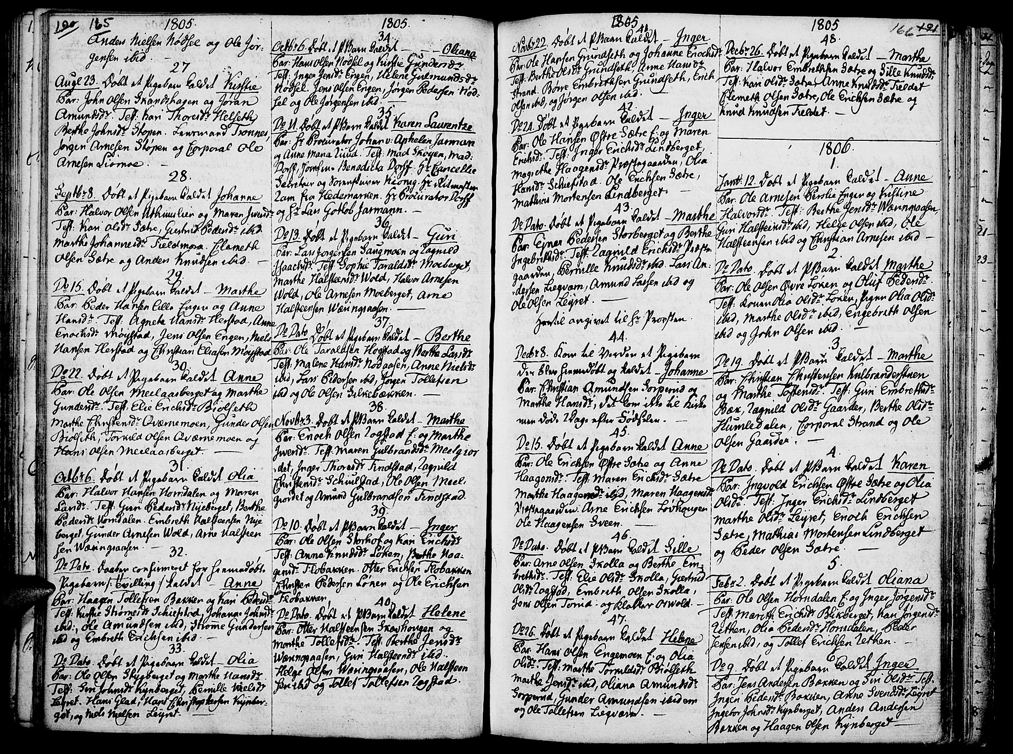 Elverum prestekontor, AV/SAH-PREST-044/H/Ha/Haa/L0006: Ministerialbok nr. 6, 1794-1814, s. 165-166