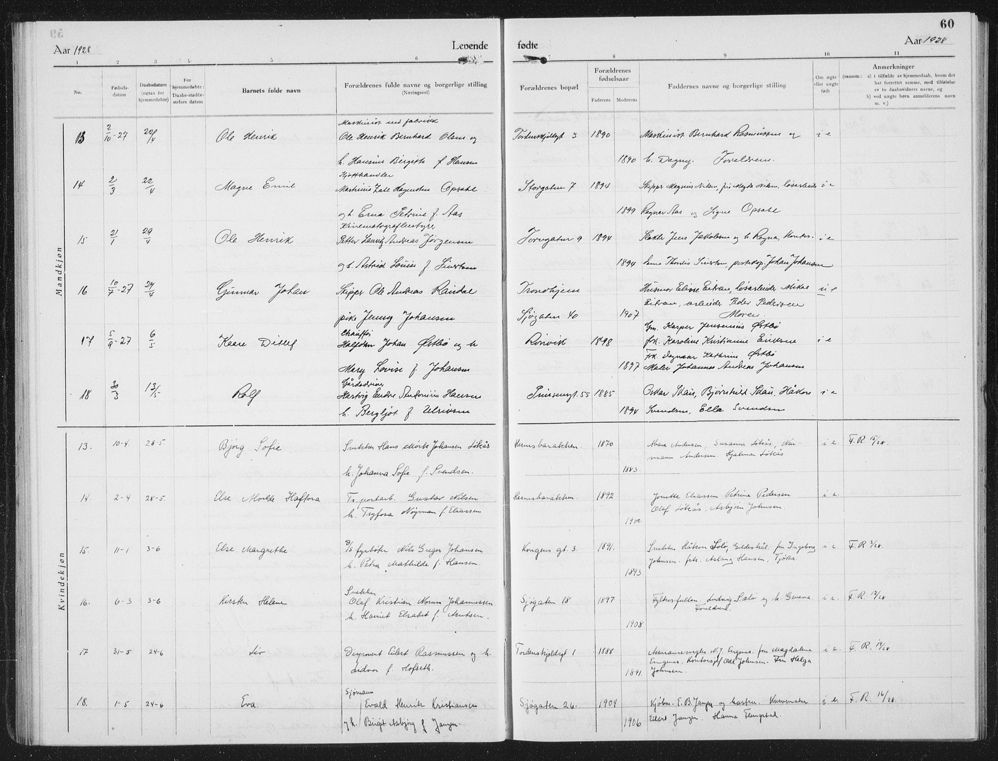Ministerialprotokoller, klokkerbøker og fødselsregistre - Nordland, AV/SAT-A-1459/801/L0037: Klokkerbok nr. 801C12, 1921-1937, s. 60