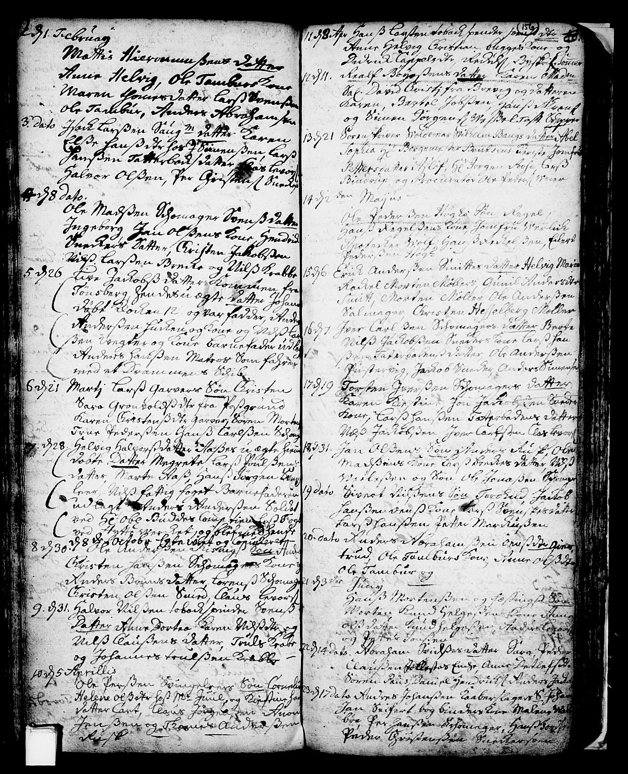 Skien kirkebøker, SAKO/A-302/F/Fa/L0002: Ministerialbok nr. 2, 1716-1757, s. 156