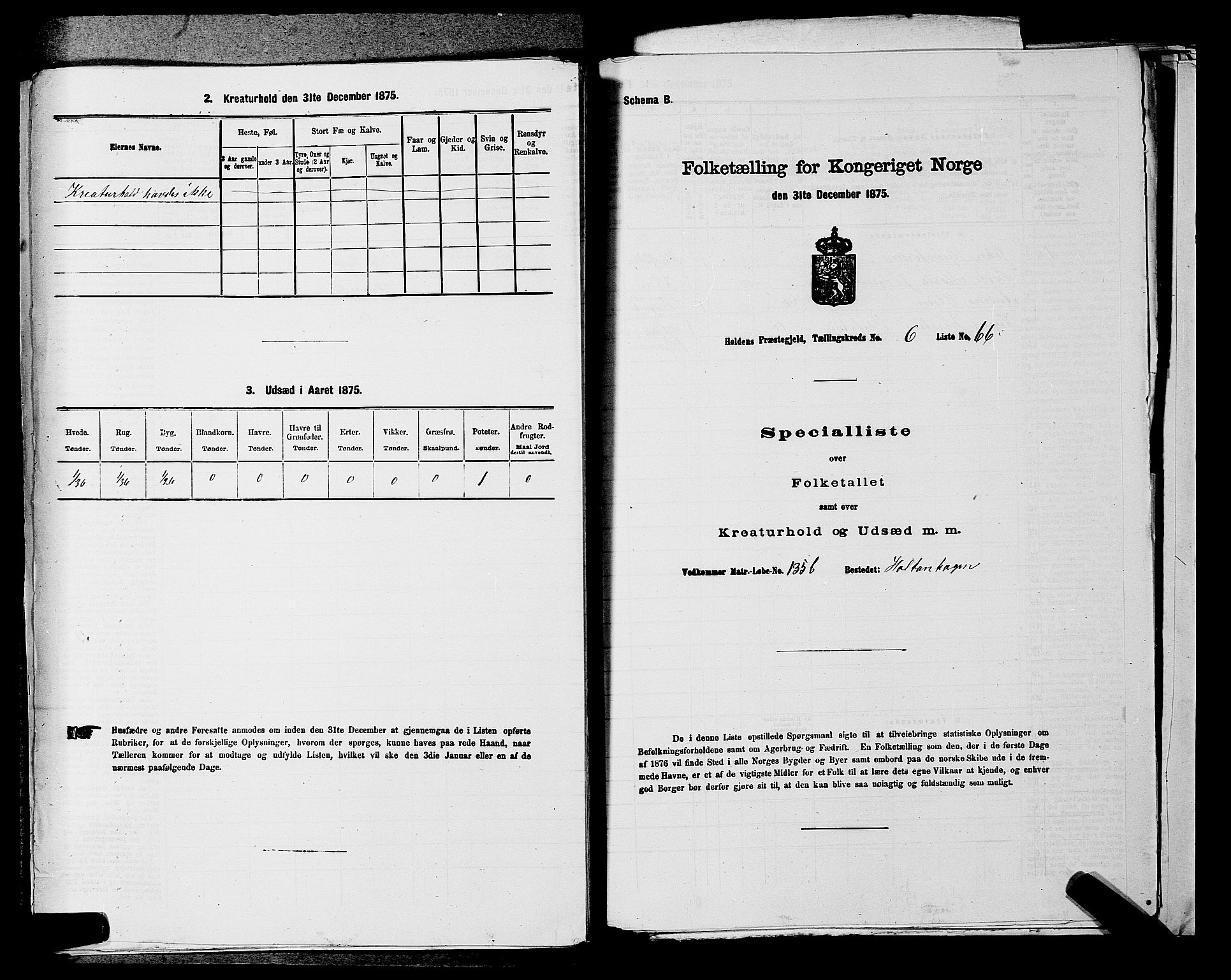 SAKO, Folketelling 1875 for 0819P Holla prestegjeld, 1875, s. 837