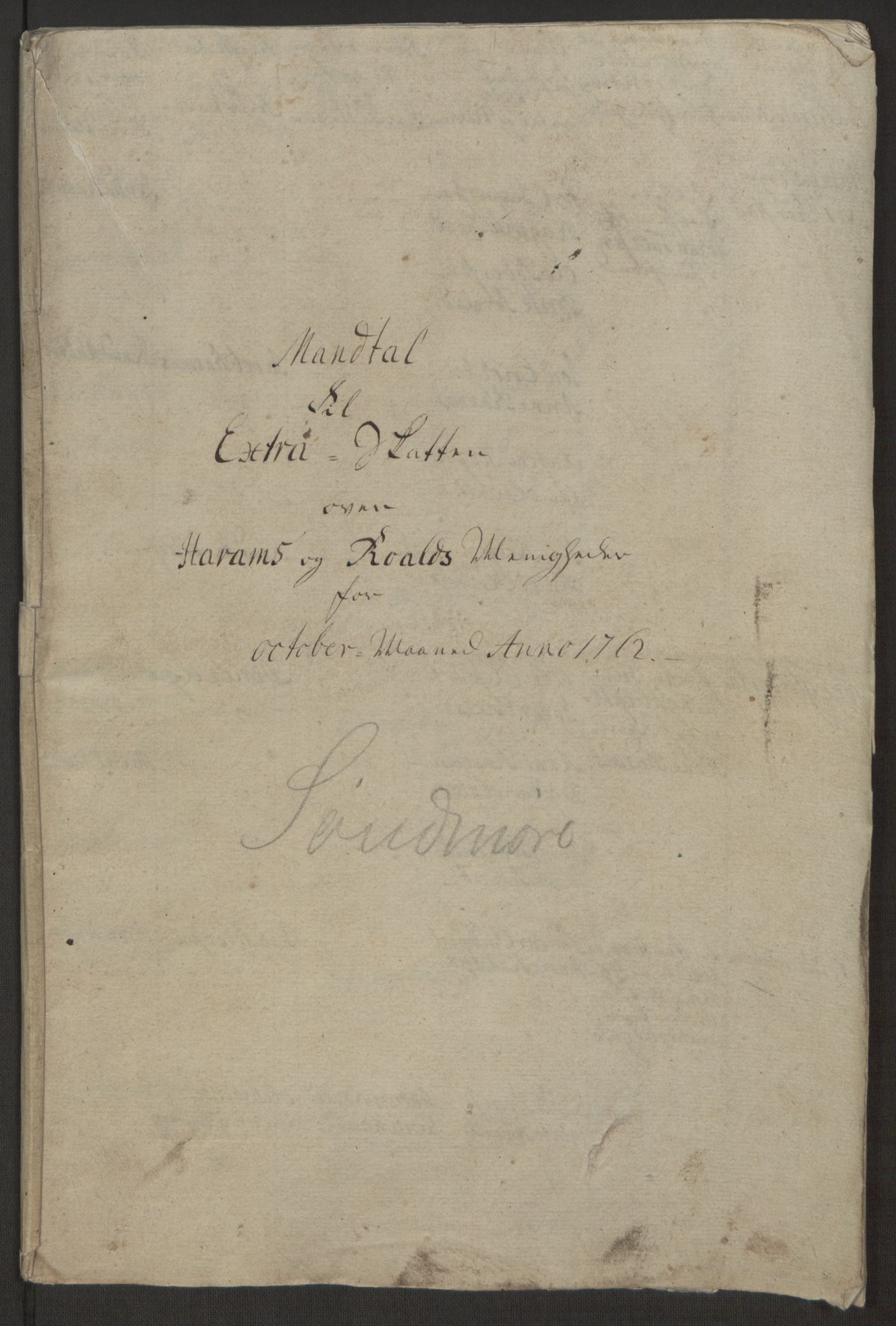 Rentekammeret inntil 1814, Realistisk ordnet avdeling, AV/RA-EA-4070/Ol/L0019: [Gg 10]: Ekstraskatten, 23.09.1762. Sunnmøre, 1762-1763, s. 96