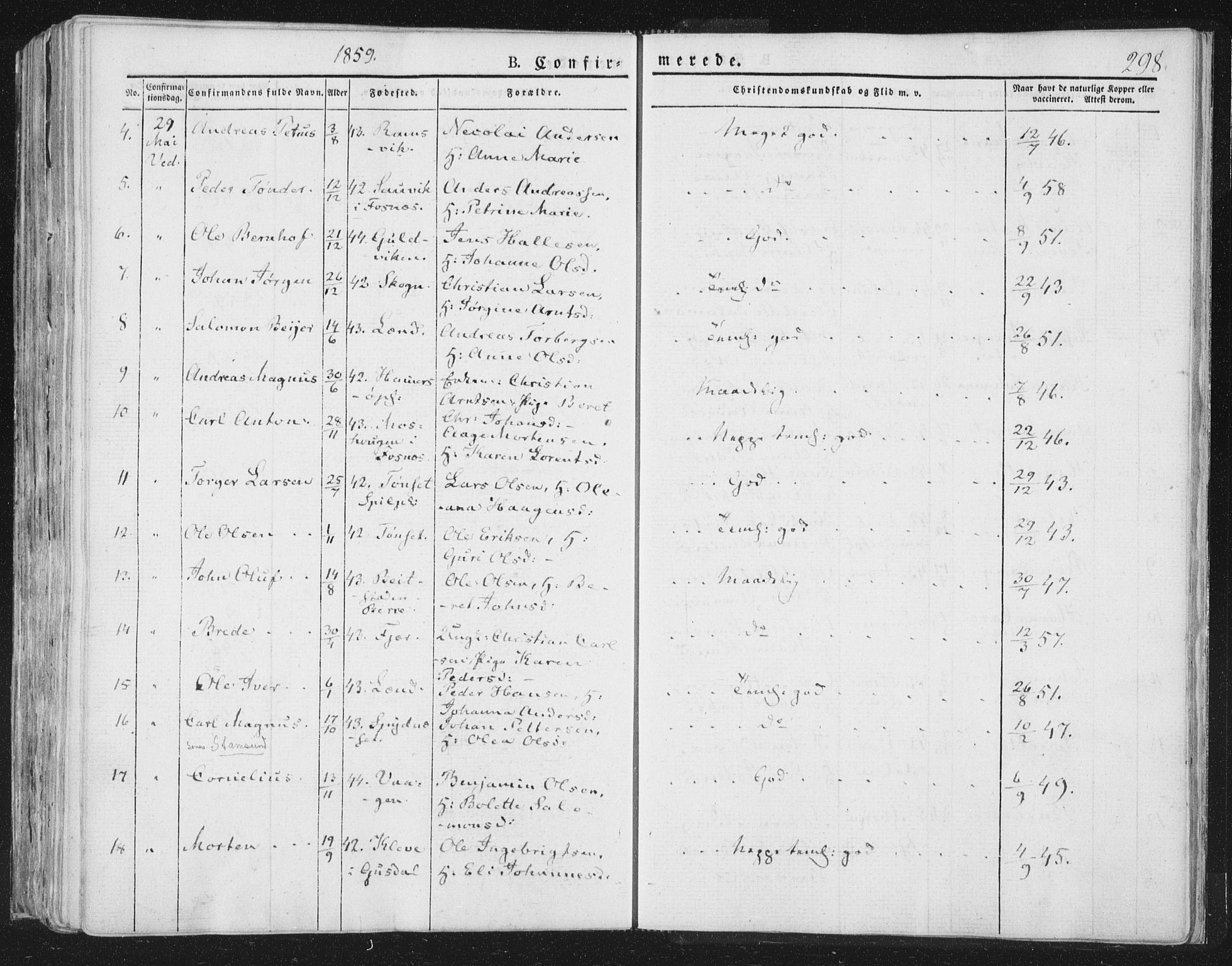 Ministerialprotokoller, klokkerbøker og fødselsregistre - Nord-Trøndelag, SAT/A-1458/764/L0551: Ministerialbok nr. 764A07a, 1824-1864, s. 298