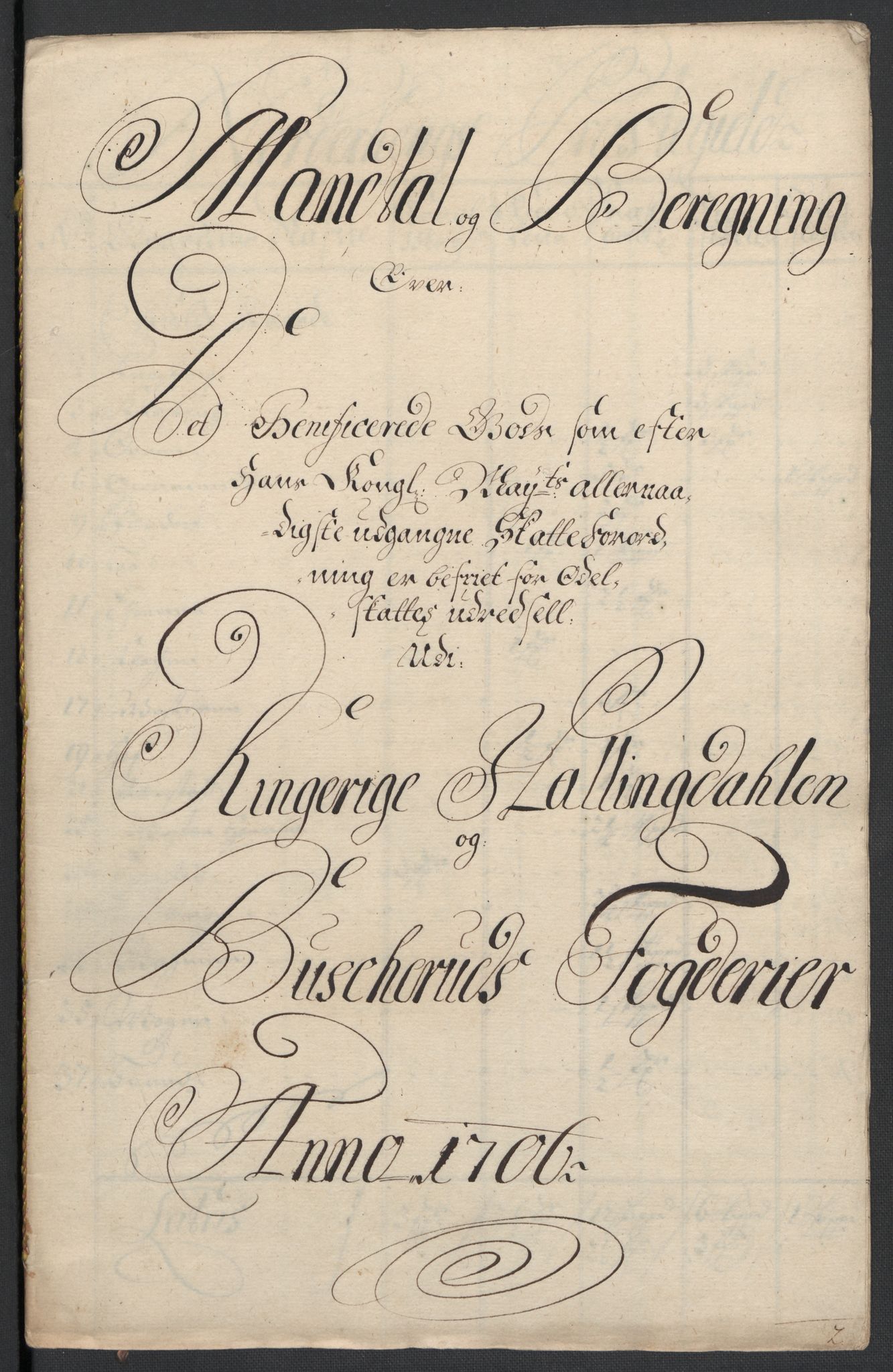 Rentekammeret inntil 1814, Reviderte regnskaper, Fogderegnskap, AV/RA-EA-4092/R22/L1465: Fogderegnskap Ringerike, Hallingdal og Buskerud, 1706, s. 247