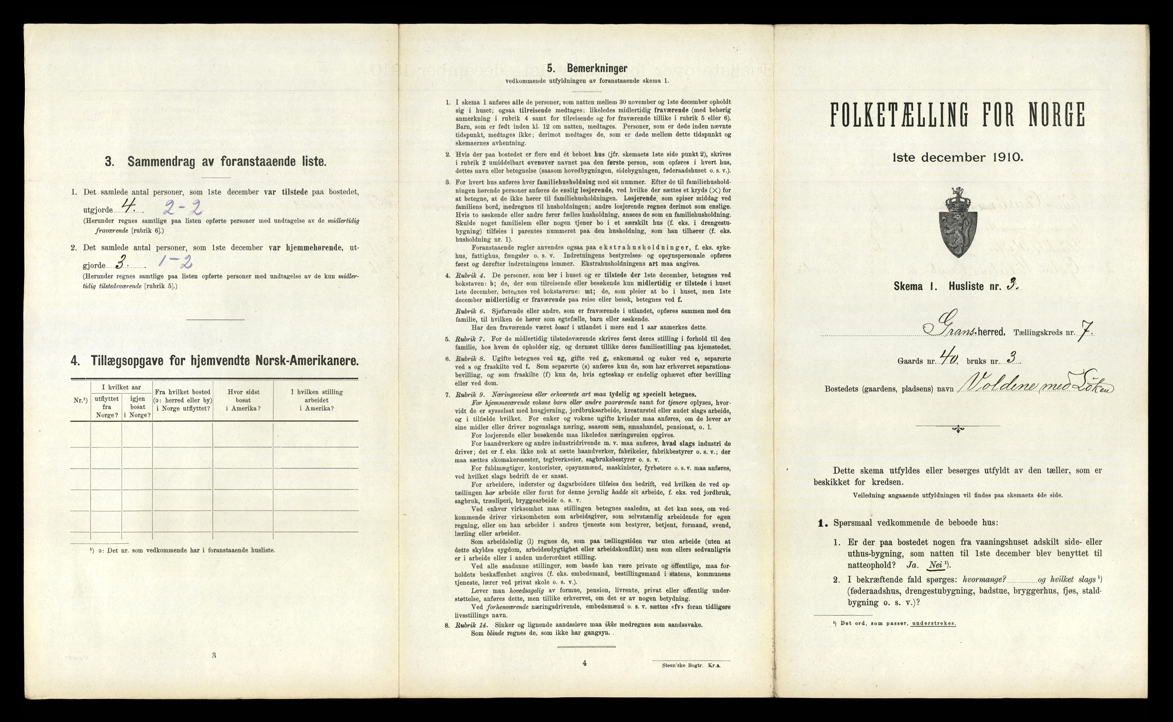 RA, Folketelling 1910 for 0824 Gransherad herred, 1910, s. 486