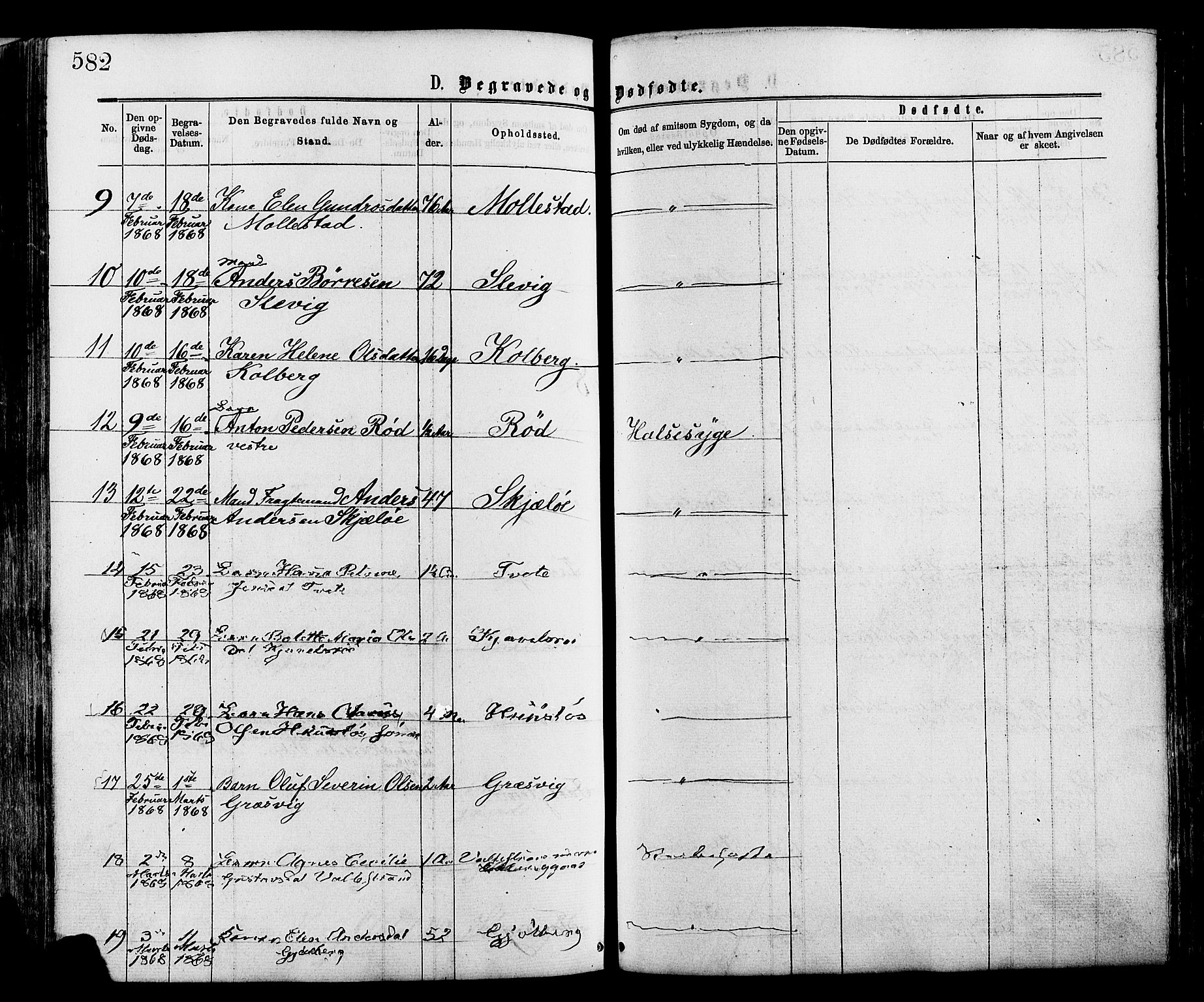 Onsøy prestekontor Kirkebøker, AV/SAO-A-10914/F/Fa/L0004: Ministerialbok nr. I 4, 1861-1877, s. 582