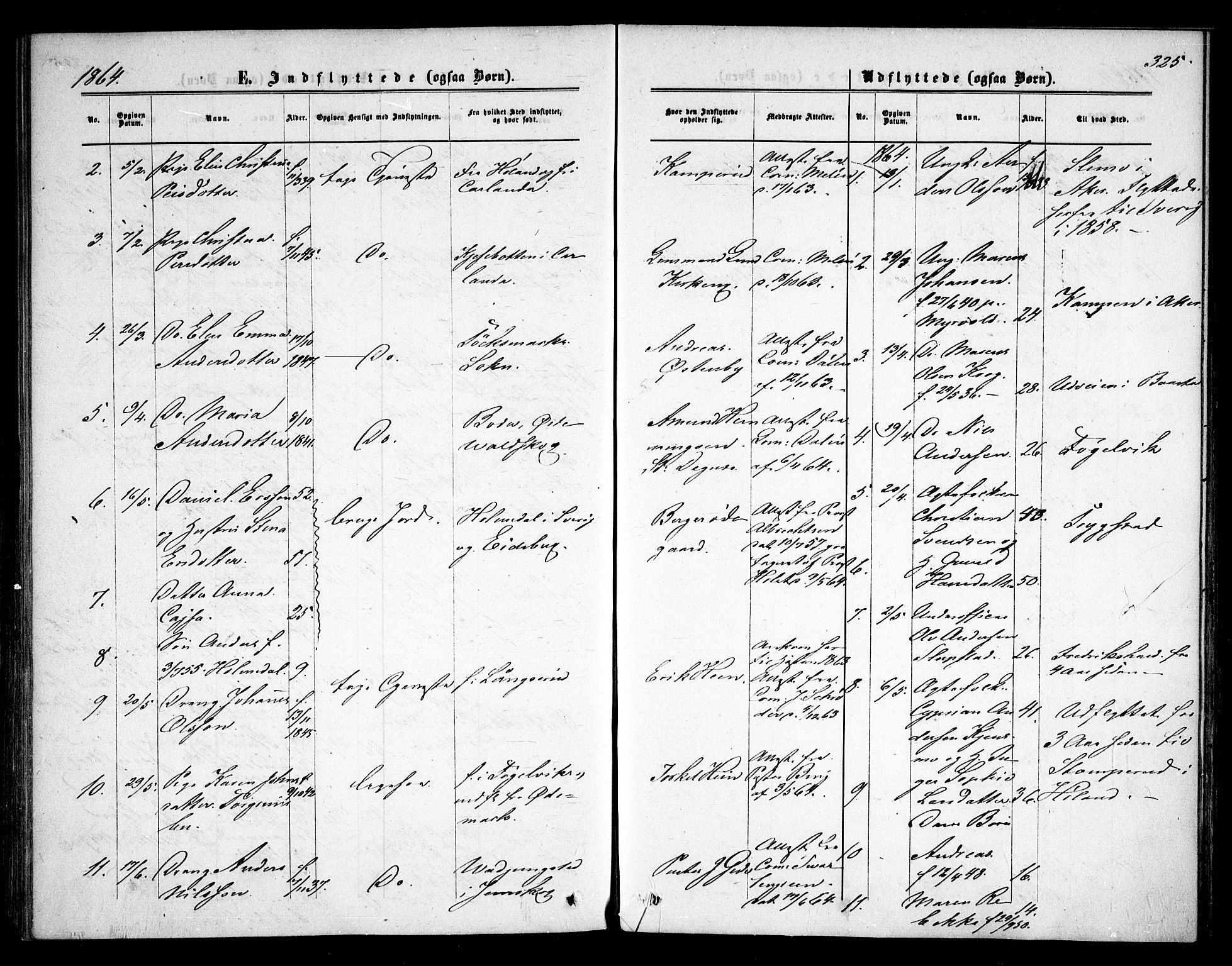 Rødenes prestekontor Kirkebøker, AV/SAO-A-2005/F/Fa/L0007: Ministerialbok nr. I 7, 1860-1869, s. 325