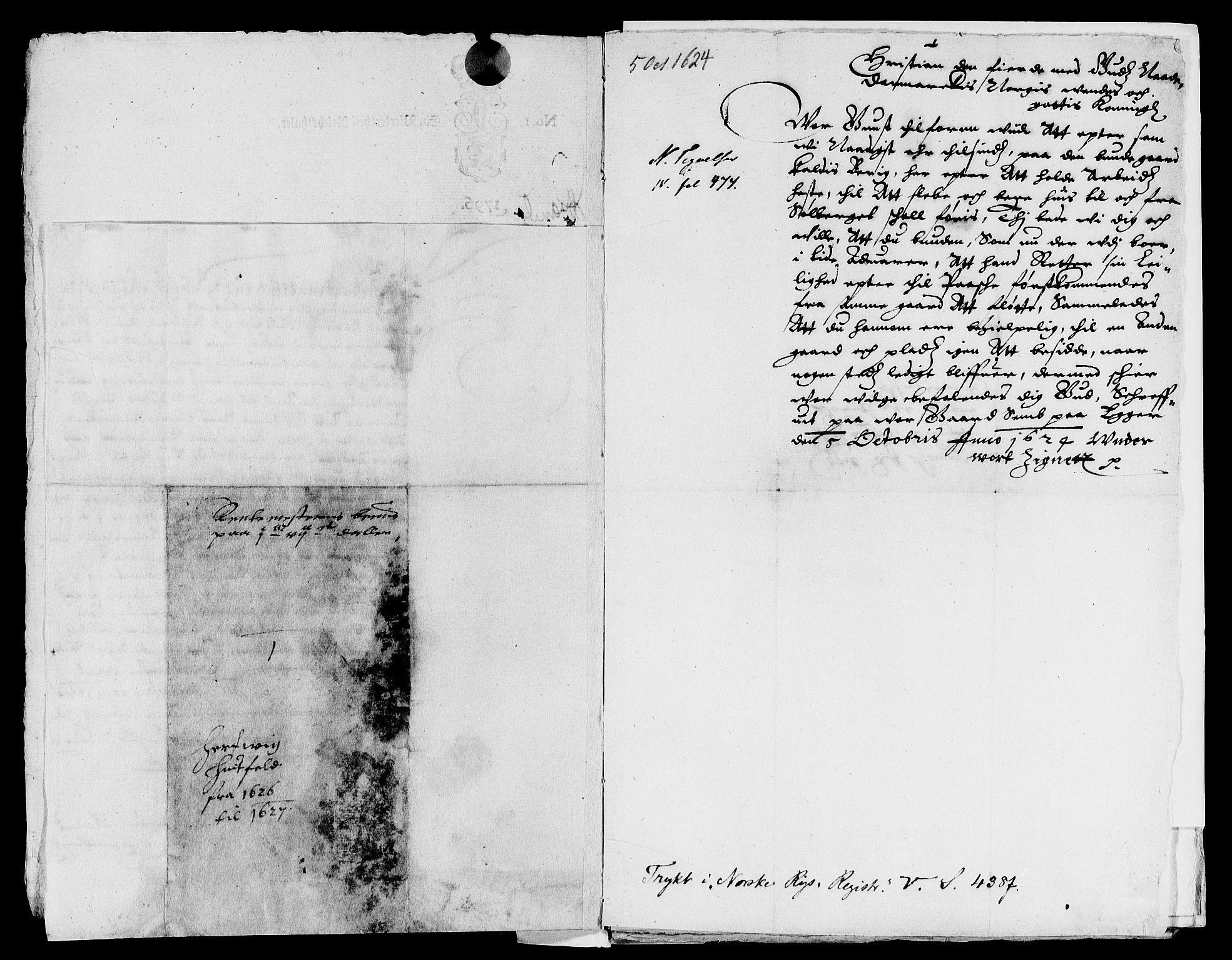 Rentekammeret inntil 1814, Reviderte regnskaper, Lensregnskaper, AV/RA-EA-5023/R/Rb/Rbm/L0003: Eiker len, 1622-1626