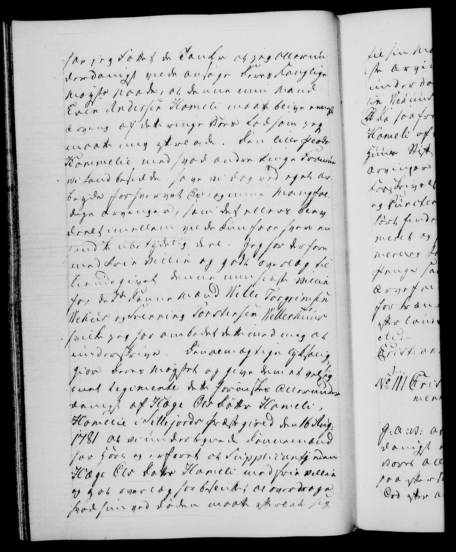 Danske Kanselli 1572-1799, RA/EA-3023/F/Fc/Fca/Fcaa/L0049: Norske registre, 1782-1783, s. 57b