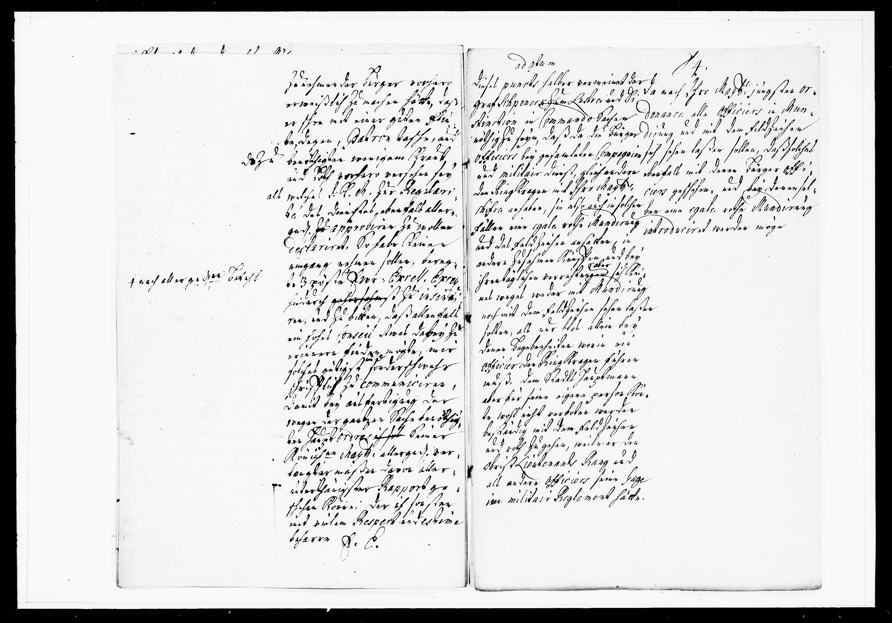 Krigskollegiet, Krigskancelliet, DRA/A-0006/-/1103-1107: Refererede sager, 1732, s. 20