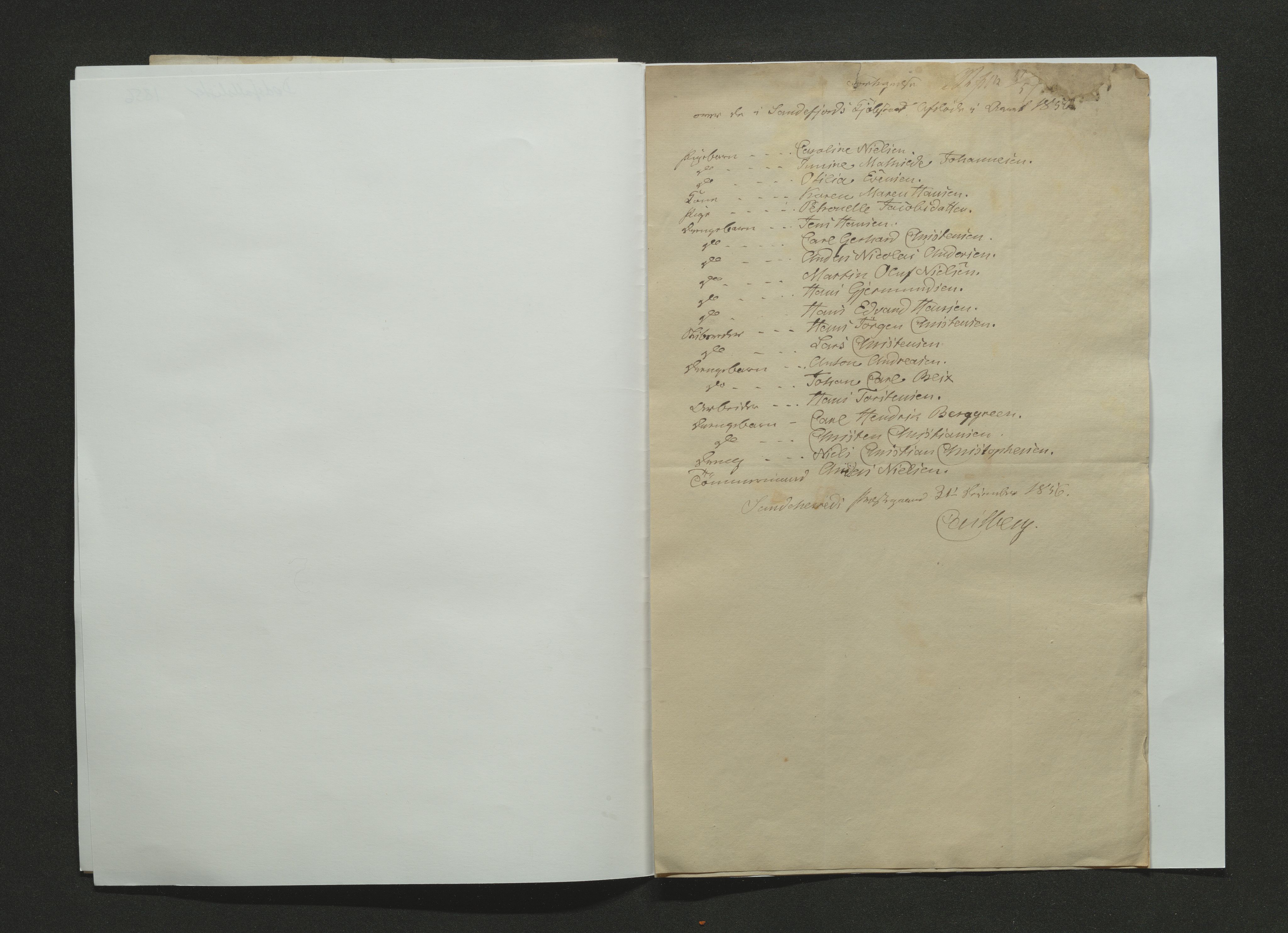 Larvik byfogd, AV/SAKO-A-218/H/Ha/Haa/L0001: Dødsfallfortegnelse, 1830-1864, s. 185