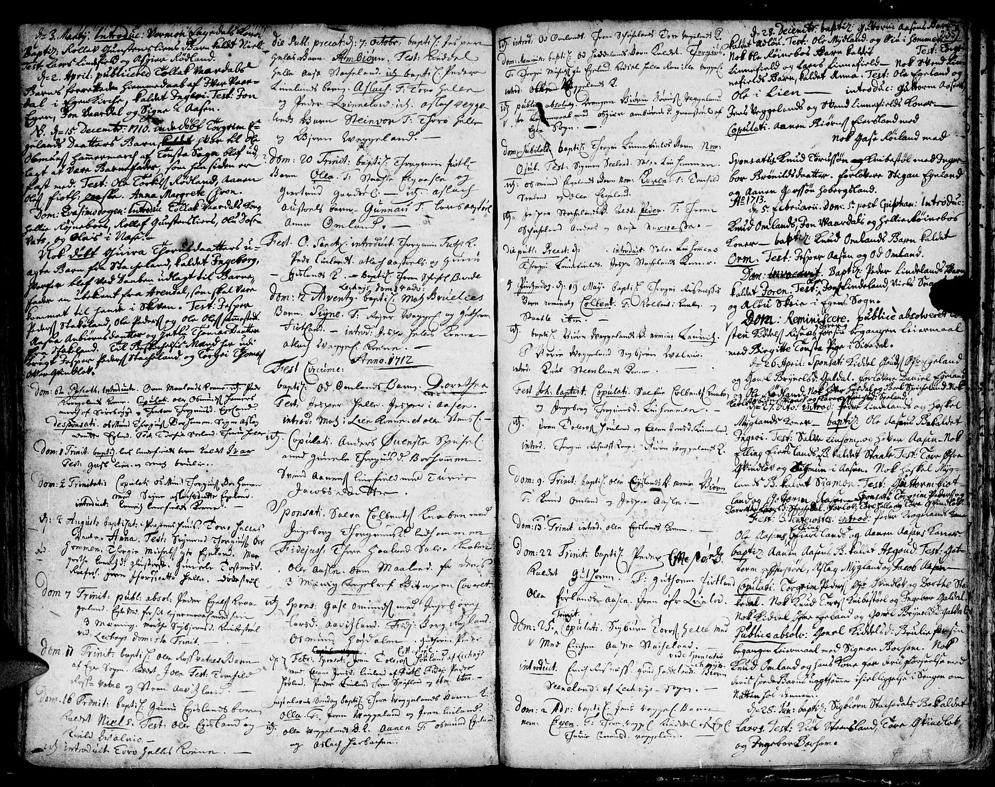 Kvinesdal sokneprestkontor, AV/SAK-1111-0026/F/Fa/Fab/L0001: Ministerialbok nr. A 1 /5, 1710-1760, s. 235