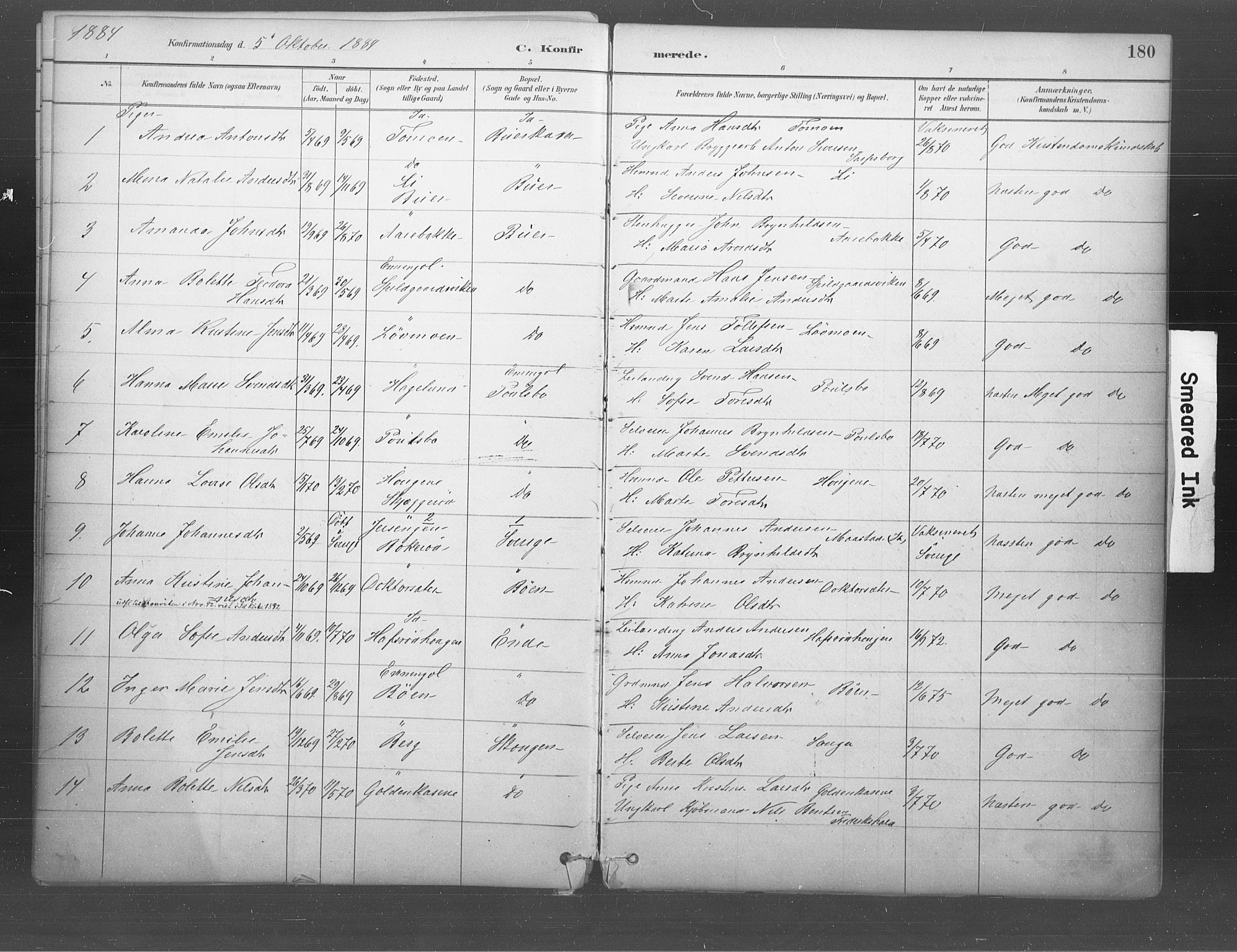 Idd prestekontor Kirkebøker, AV/SAO-A-10911/F/Fb/L0002: Ministerialbok nr. II 2, 1882-1923, s. 180