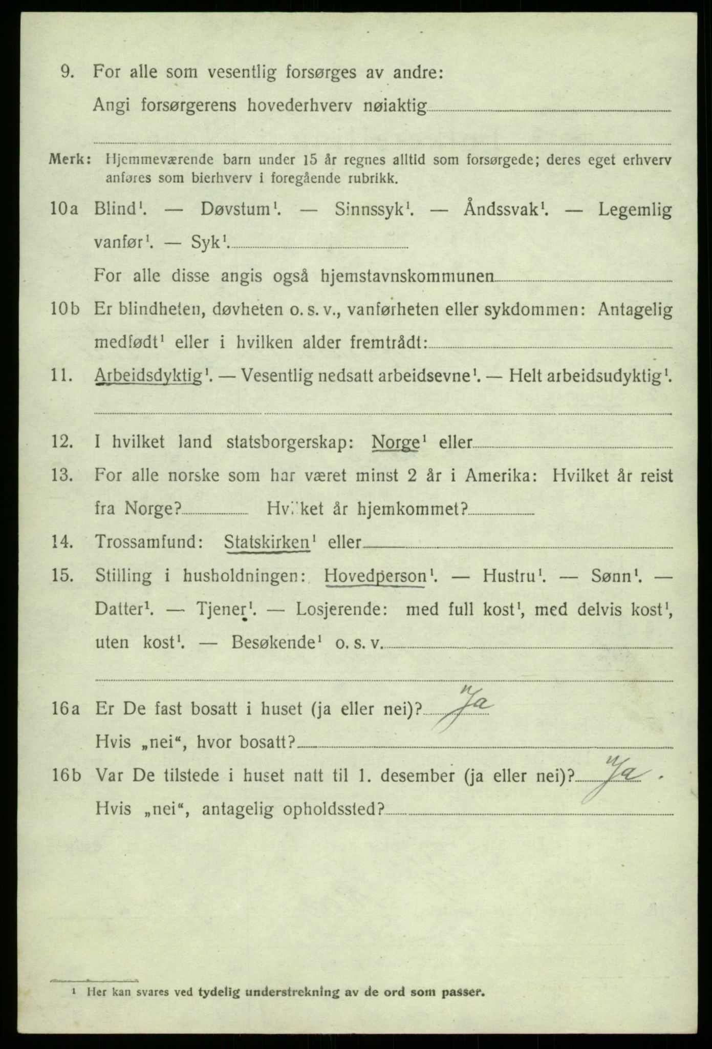 SAB, Folketelling 1920 for 1234 Granvin herred, 1920, s. 2519