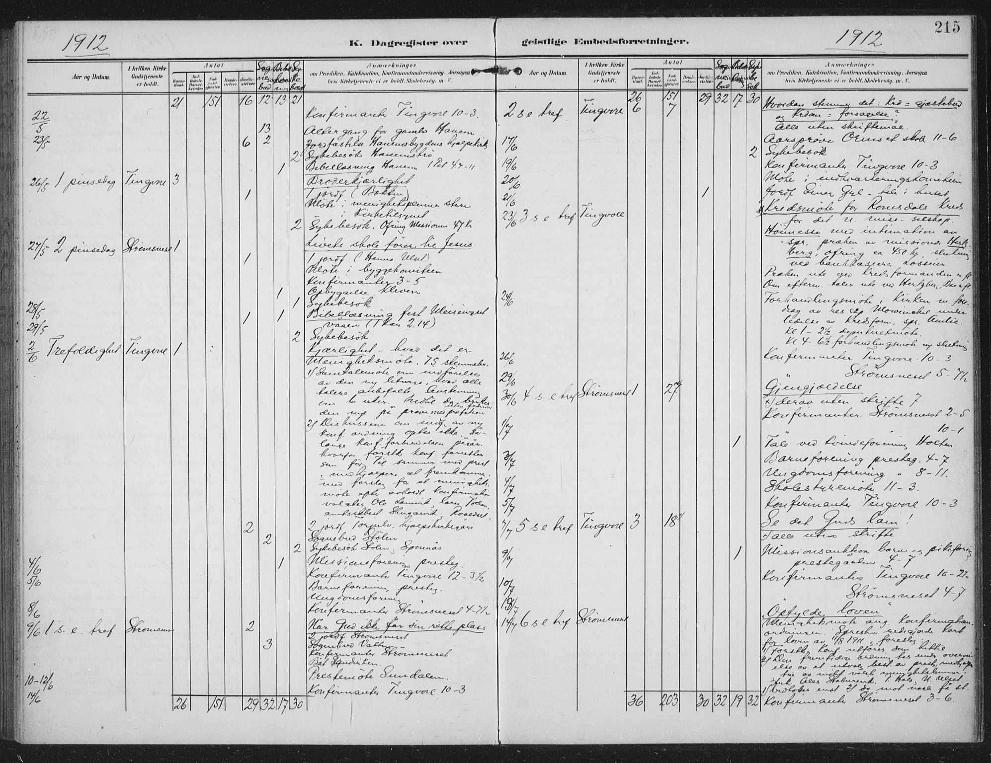 Ministerialprotokoller, klokkerbøker og fødselsregistre - Møre og Romsdal, AV/SAT-A-1454/586/L0989: Ministerialbok nr. 586A15, 1906-1915, s. 215