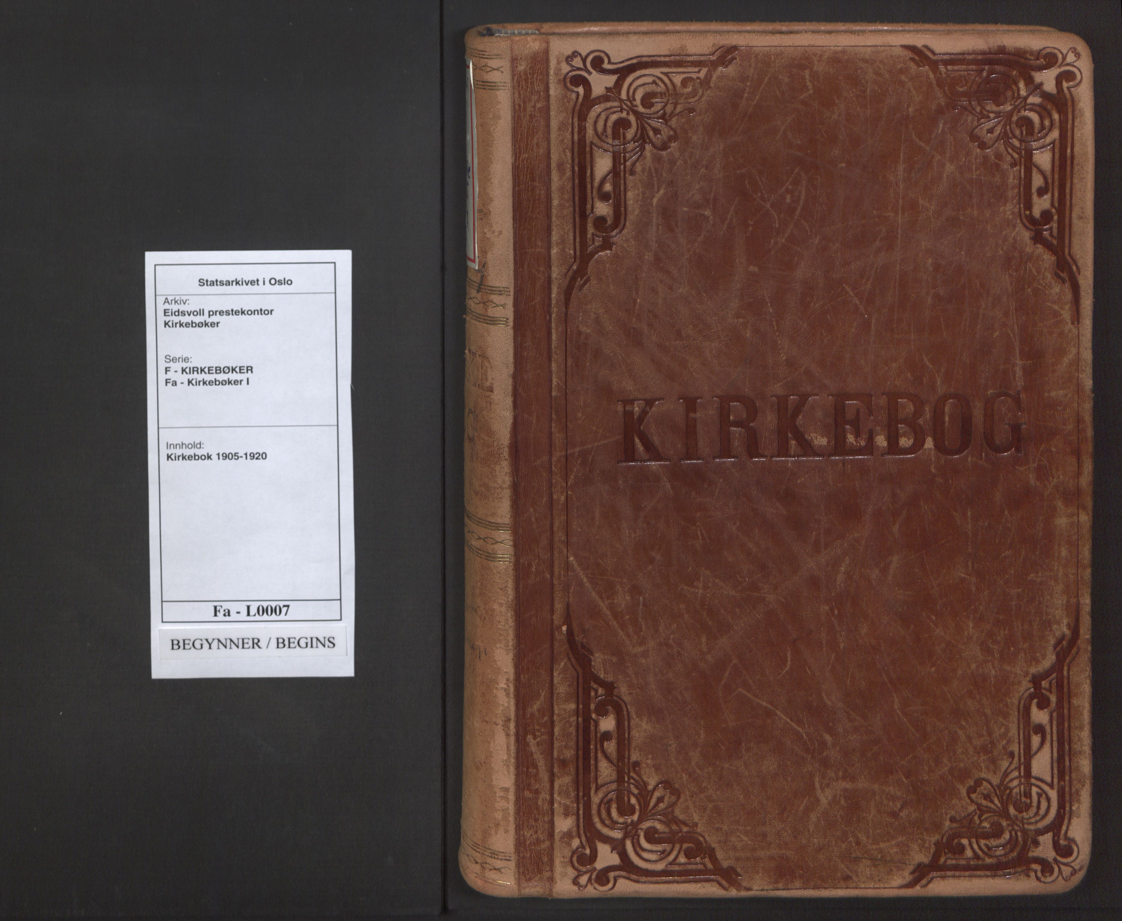 Eidsvoll prestekontor Kirkebøker, SAO/A-10888/F/Fa: Ministerialbok nr. I 7, 1905-1920