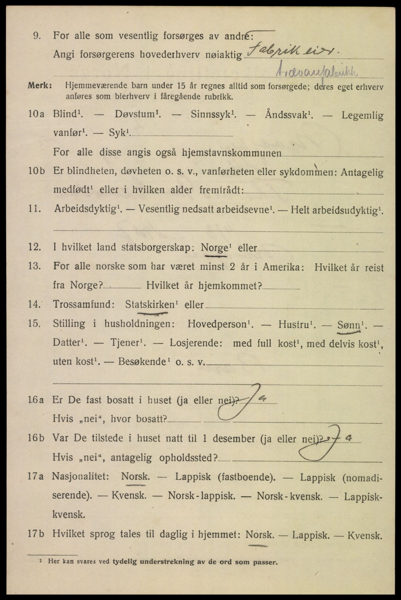 SAT, Folketelling 1920 for 1802 Mosjøen ladested, 1920, s. 5169