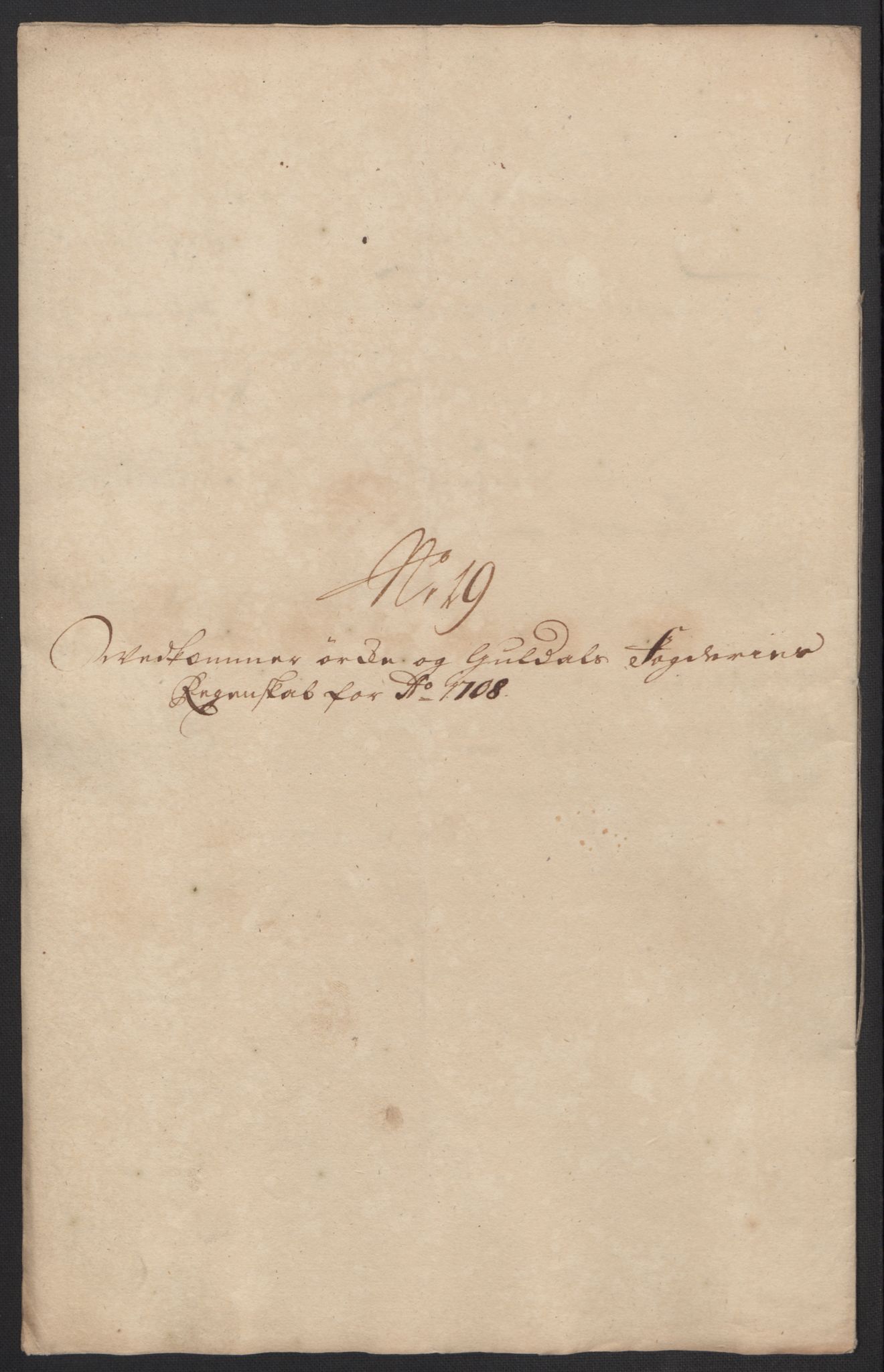 Rentekammeret inntil 1814, Reviderte regnskaper, Fogderegnskap, RA/EA-4092/R60/L3958: Fogderegnskap Orkdal og Gauldal, 1708, s. 296