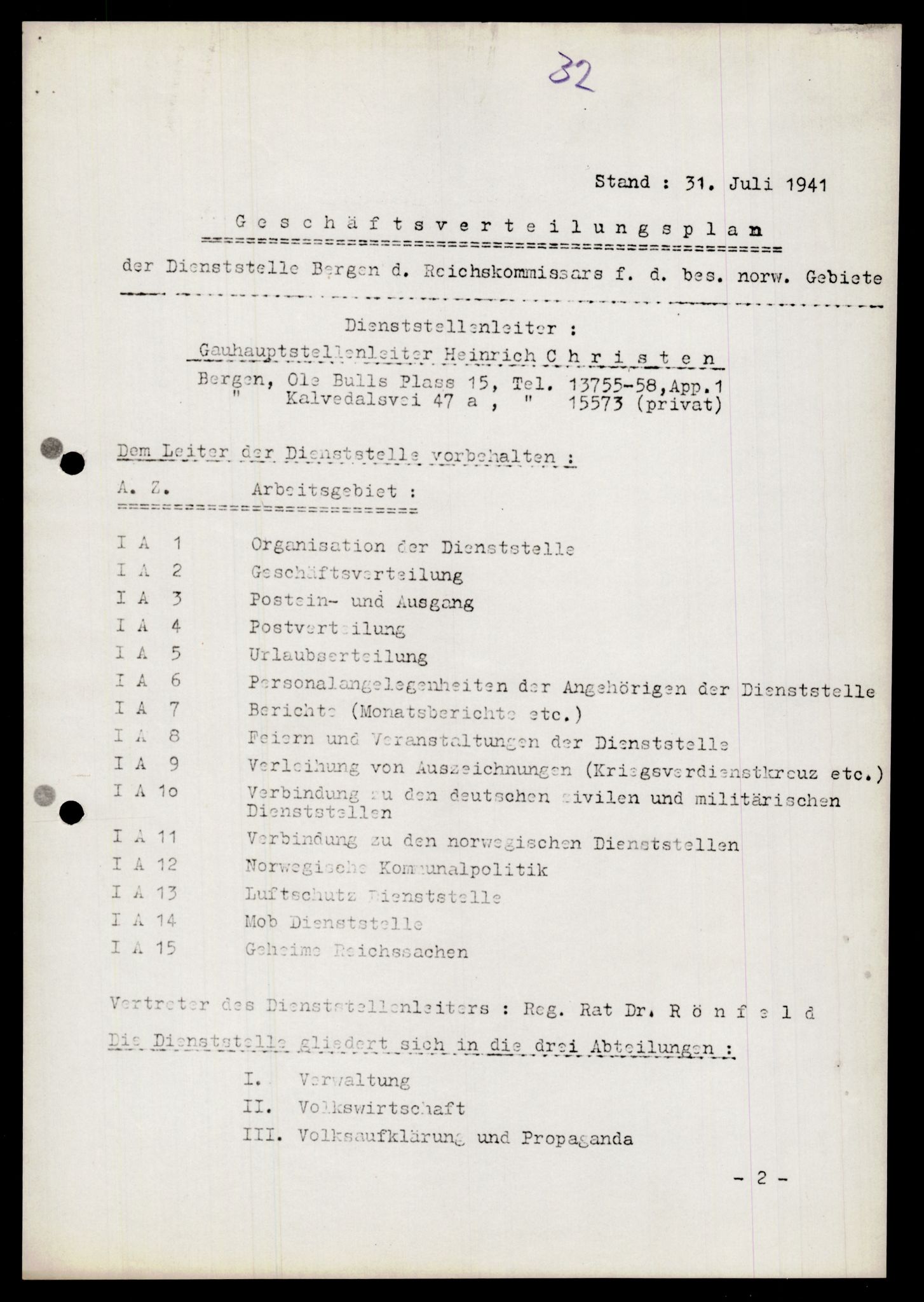 Forsvarets Overkommando. 2 kontor. Arkiv 11.4. Spredte tyske arkivsaker, AV/RA-RAFA-7031/D/Dar/Darb/L0005: Reichskommissariat., 1940-1945, s. 1178