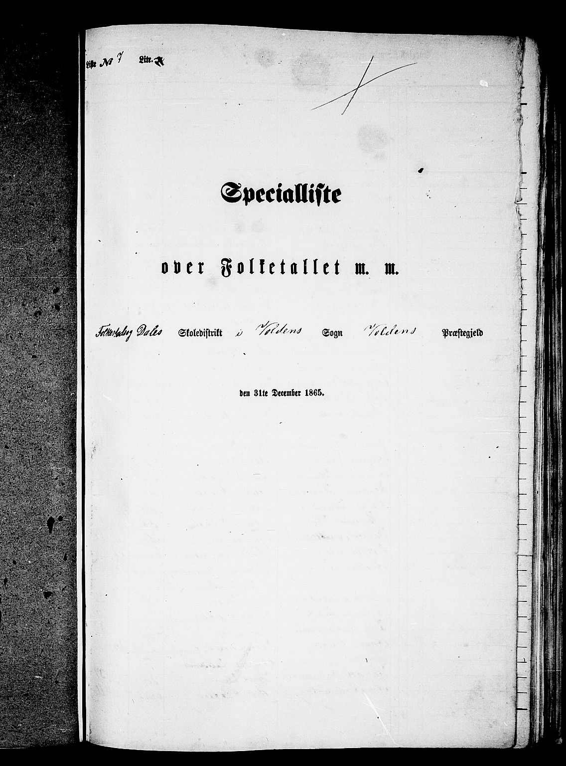 RA, Folketelling 1865 for 1519P Volda prestegjeld, 1865, s. 121