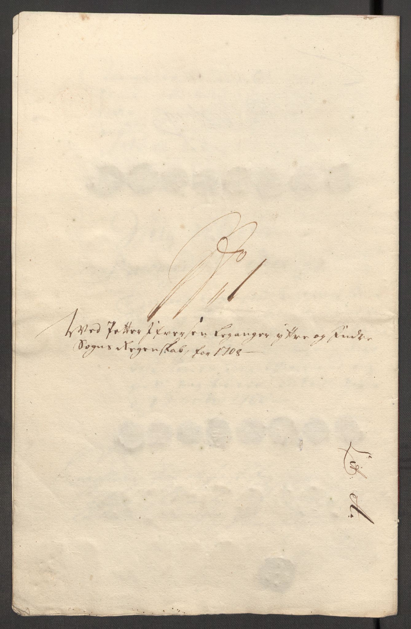 Rentekammeret inntil 1814, Reviderte regnskaper, Fogderegnskap, RA/EA-4092/R52/L3315: Fogderegnskap Sogn, 1708, s. 148