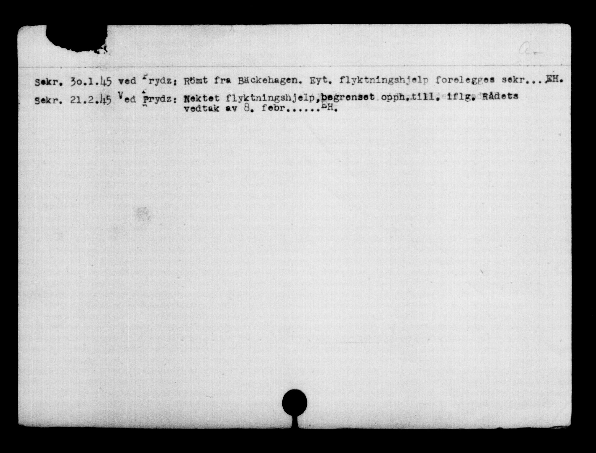 Utenriksstasjonene, Legasjonen i Stockholm, Flyktningkontoret, AV/RA-S-6753/V/Va/L0007: Kjesäterkartoteket, flyktning nr. 12700-15723, 1940-1945, s. 737