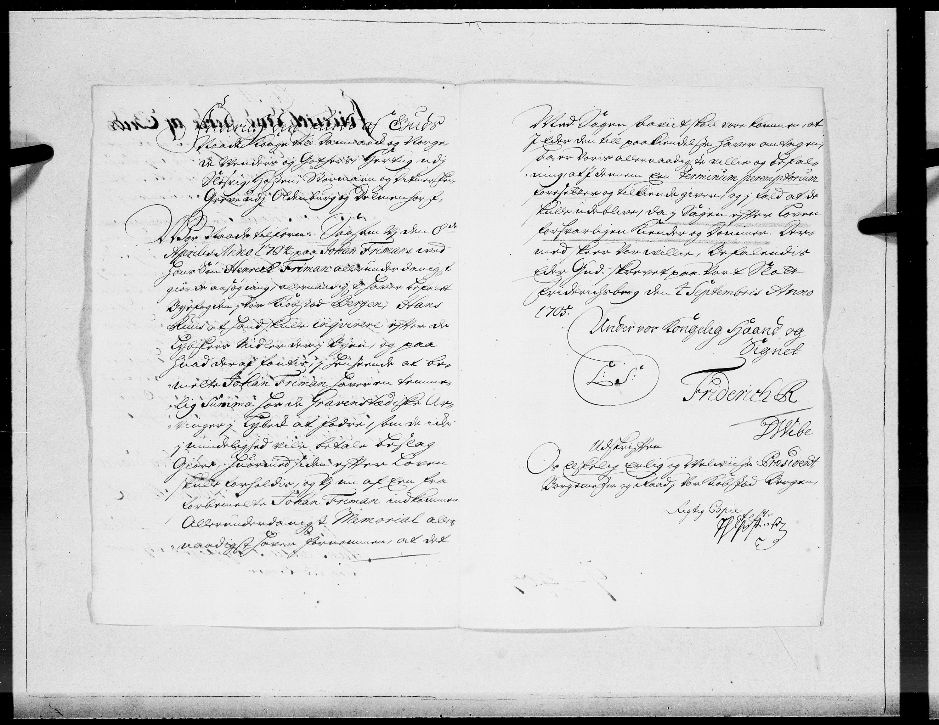 Danske Kanselli 1572-1799, AV/RA-EA-3023/F/Fc/Fcc/Fcca/L0063: Norske innlegg 1572-1799, 1707, s. 11