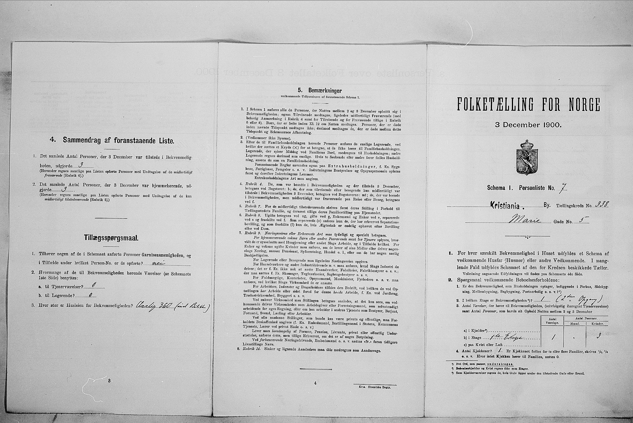 SAO, Folketelling 1900 for 0301 Kristiania kjøpstad, 1900, s. 57157