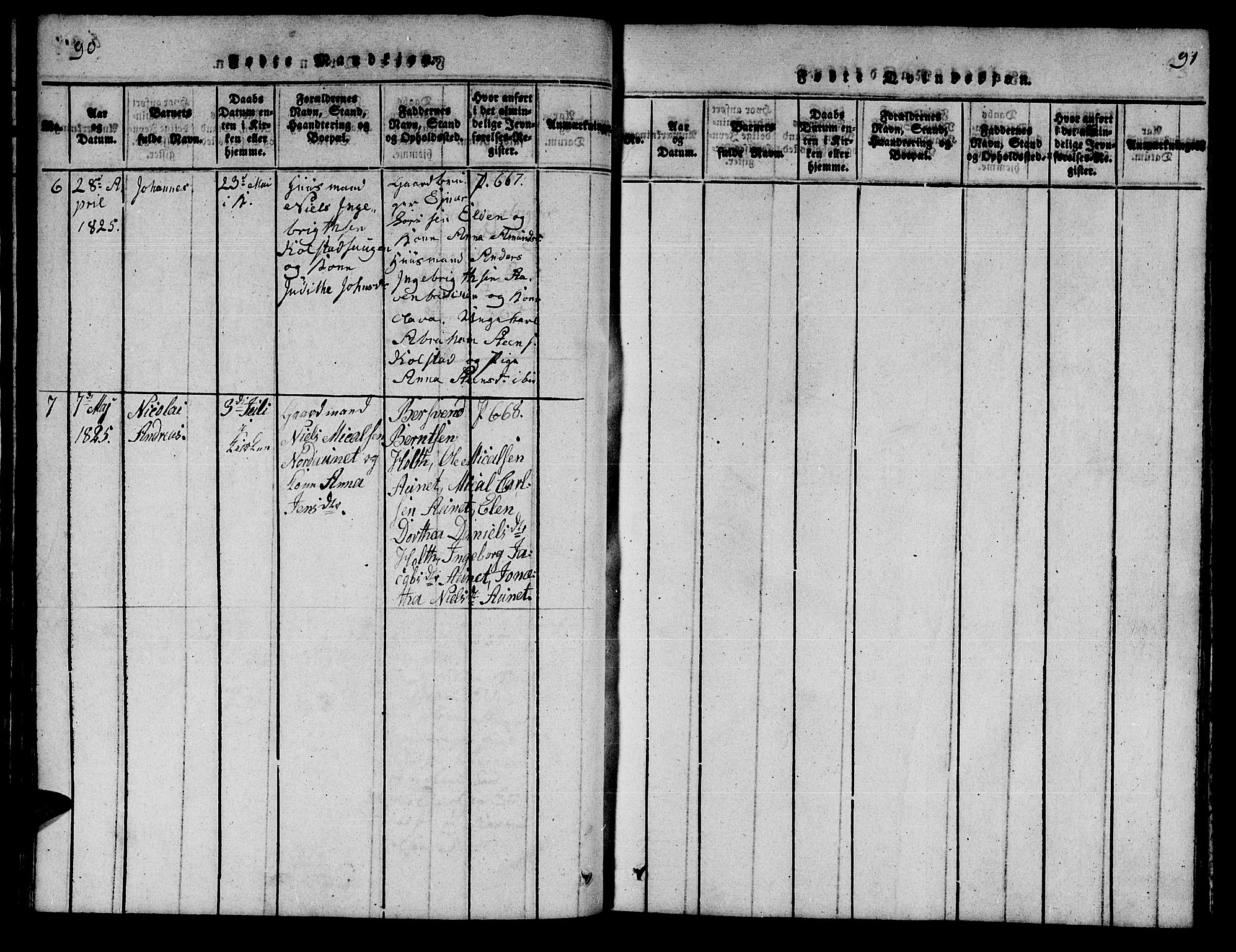 Ministerialprotokoller, klokkerbøker og fødselsregistre - Nord-Trøndelag, SAT/A-1458/742/L0411: Klokkerbok nr. 742C02, 1817-1825, s. 90-91
