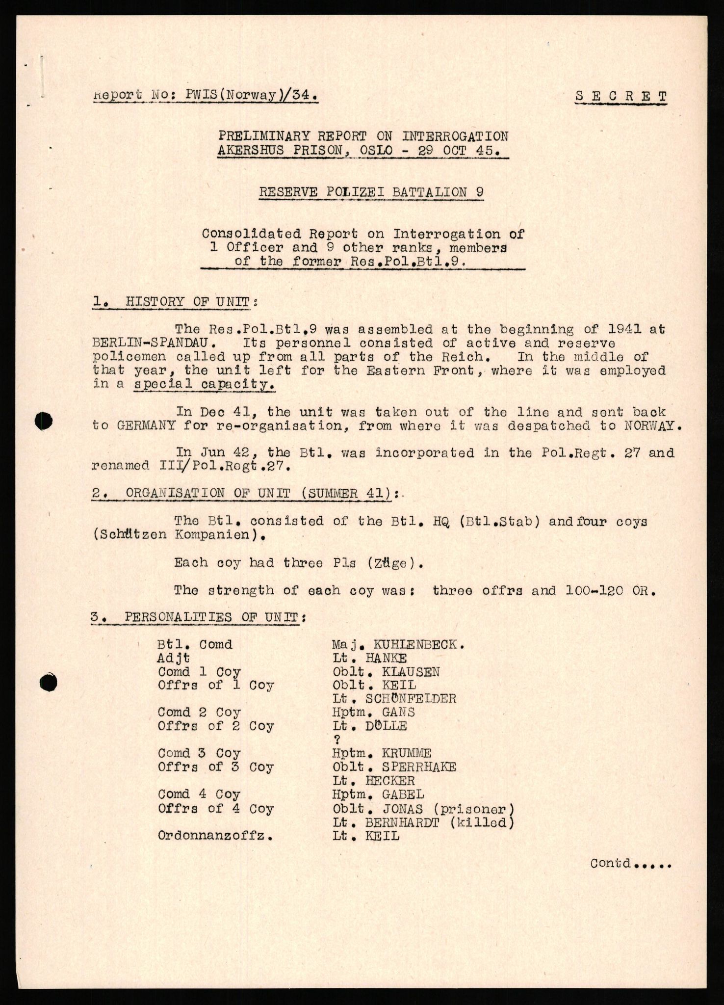 Forsvaret, Forsvarets overkommando II, AV/RA-RAFA-3915/D/Db/L0028: CI Questionaires. Tyske okkupasjonsstyrker i Norge. Tyskere., 1945-1946, s. 503