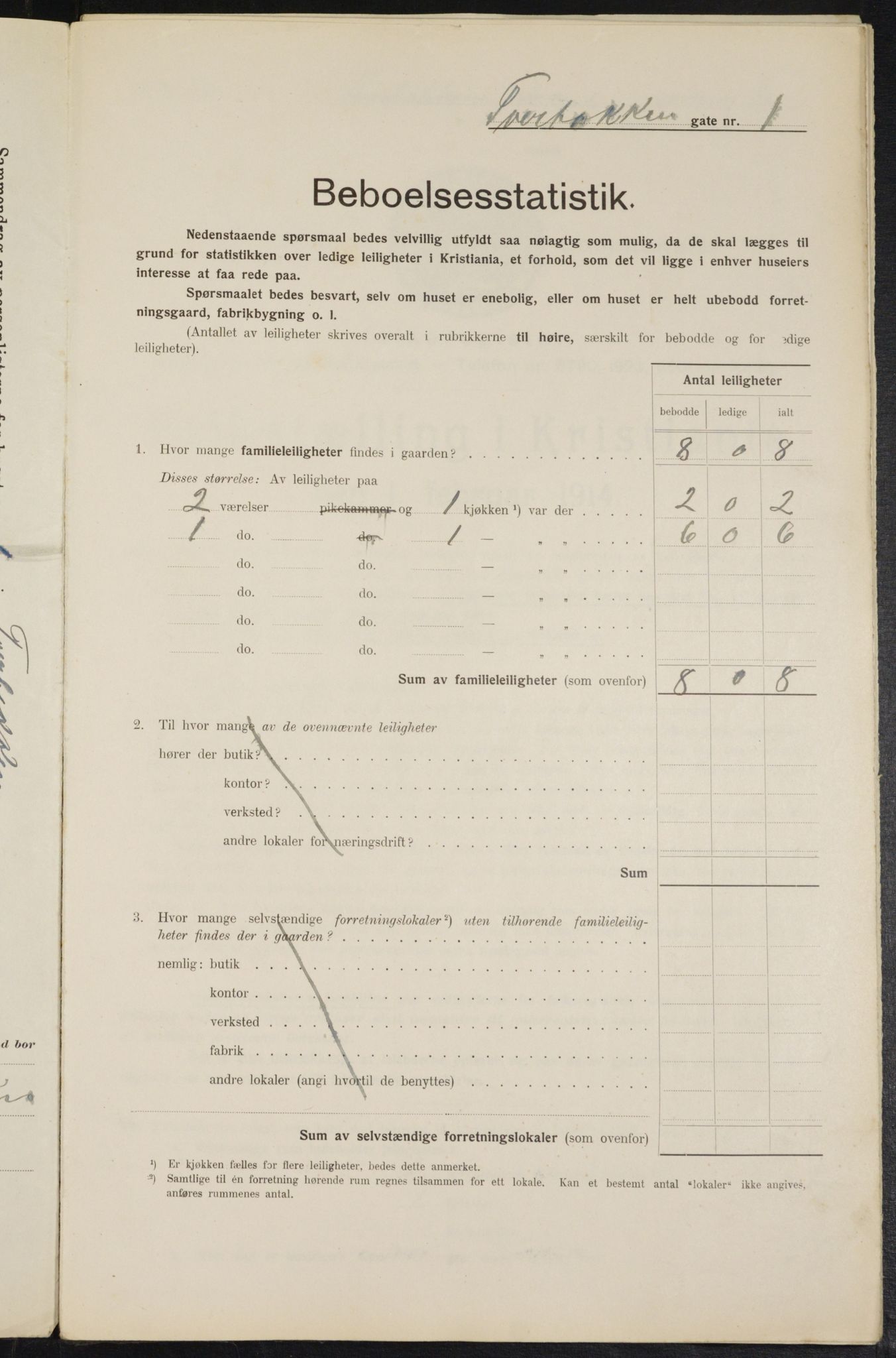 OBA, Kommunal folketelling 1.2.1914 for Kristiania, 1914, s. 118181