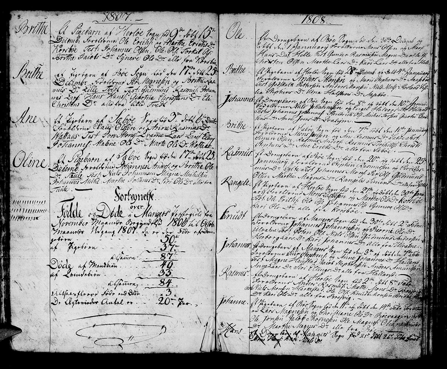 Manger sokneprestembete, AV/SAB-A-76801/H/Haa: Ministerialbok nr. A 2, 1792-1815, s. 104