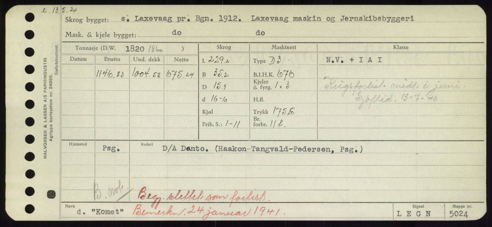 Sjøfartsdirektoratet med forløpere, Skipsmålingen, AV/RA-S-1627/H/Hd/L0020: Fartøy, K-Kon, s. 471