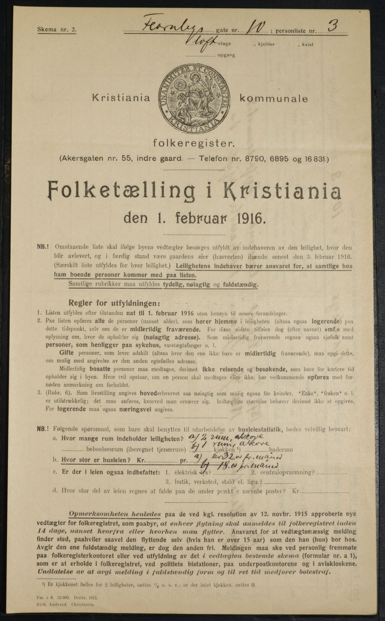 OBA, Kommunal folketelling 1.2.1916 for Kristiania, 1916, s. 24353