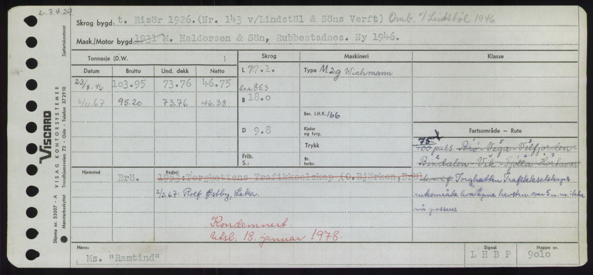 Sjøfartsdirektoratet med forløpere, Skipsmålingen, RA/S-1627/H/Hd/L0030: Fartøy, Q-Riv, s. 153