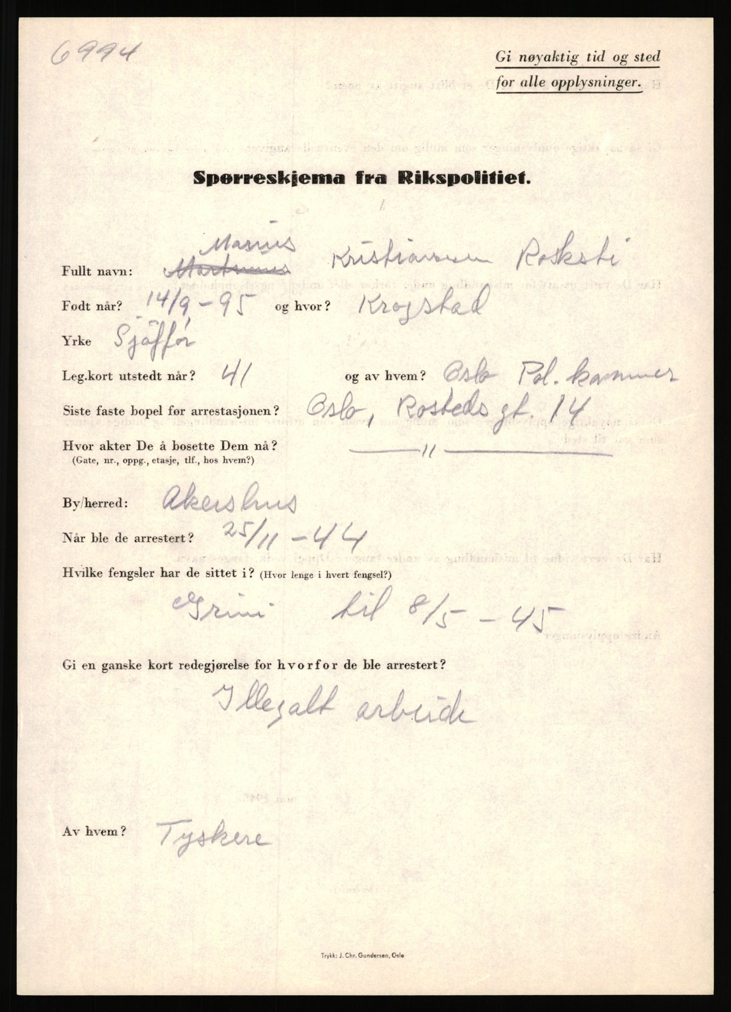 Rikspolitisjefen, AV/RA-S-1560/L/L0014: Pettersen, Aksel - Savosnick, Ernst, 1940-1945, s. 661