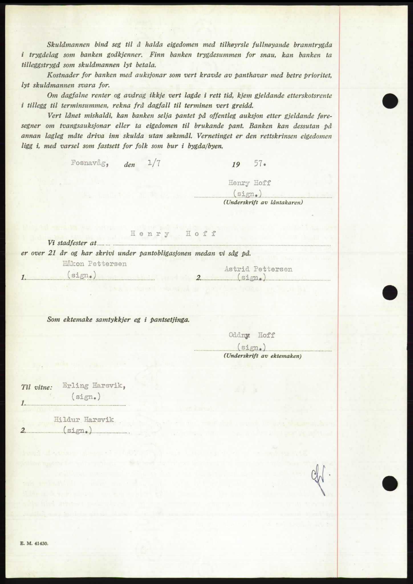 Søre Sunnmøre sorenskriveri, AV/SAT-A-4122/1/2/2C/L0130: Pantebok nr. 18B, 1957-1958, Dagboknr: 1898/1957