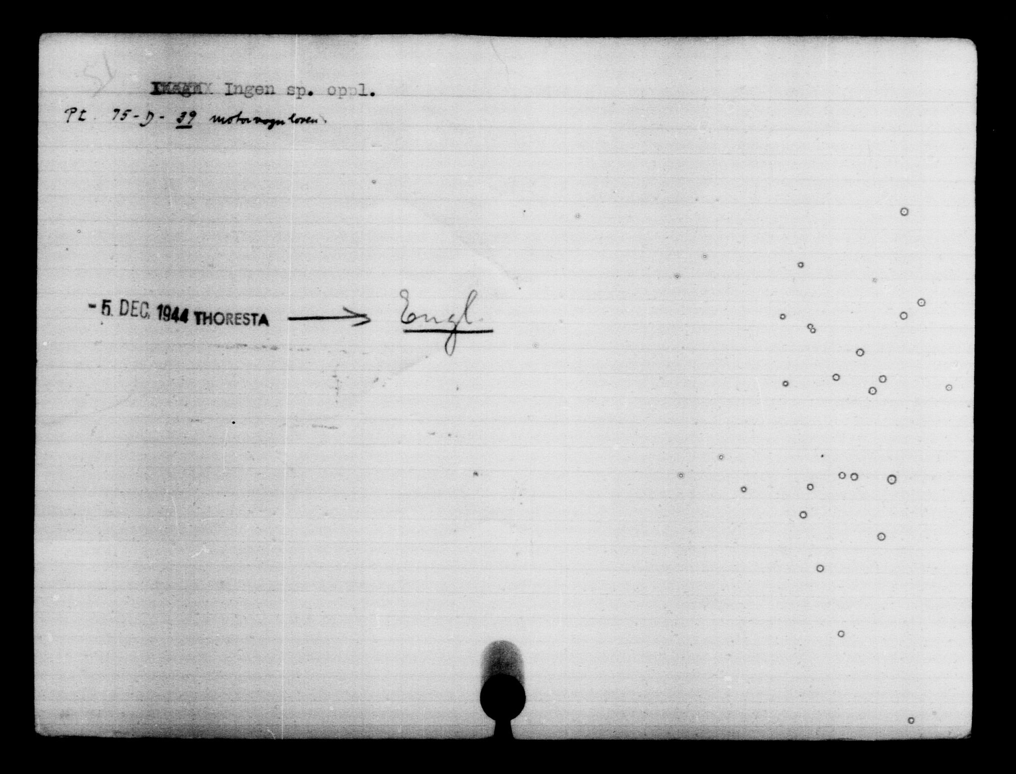 Den Kgl. Norske Legasjons Flyktningskontor, RA/S-6753/V/Va/L0004: Kjesäterkartoteket.  Flyktningenr. 3496-6610, 1940-1945, s. 148