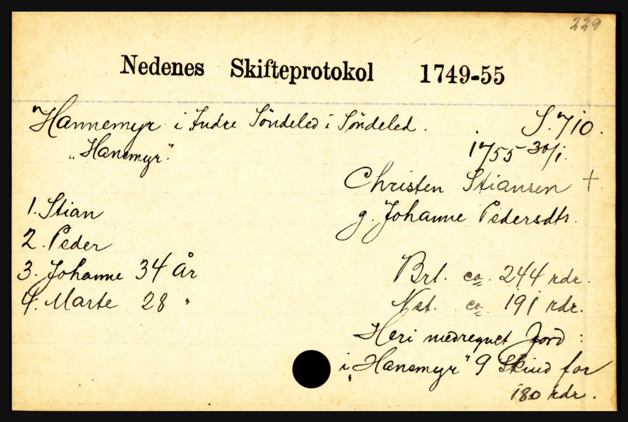 Nedenes sorenskriveri før 1824, AV/SAK-1221-0007/H, s. 10847