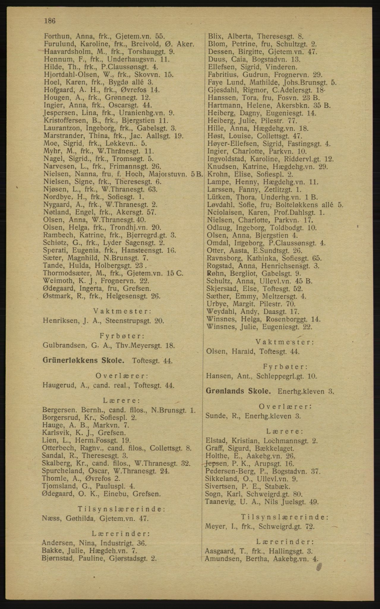Kristiania/Oslo adressebok, PUBL/-, 1913, s. 188