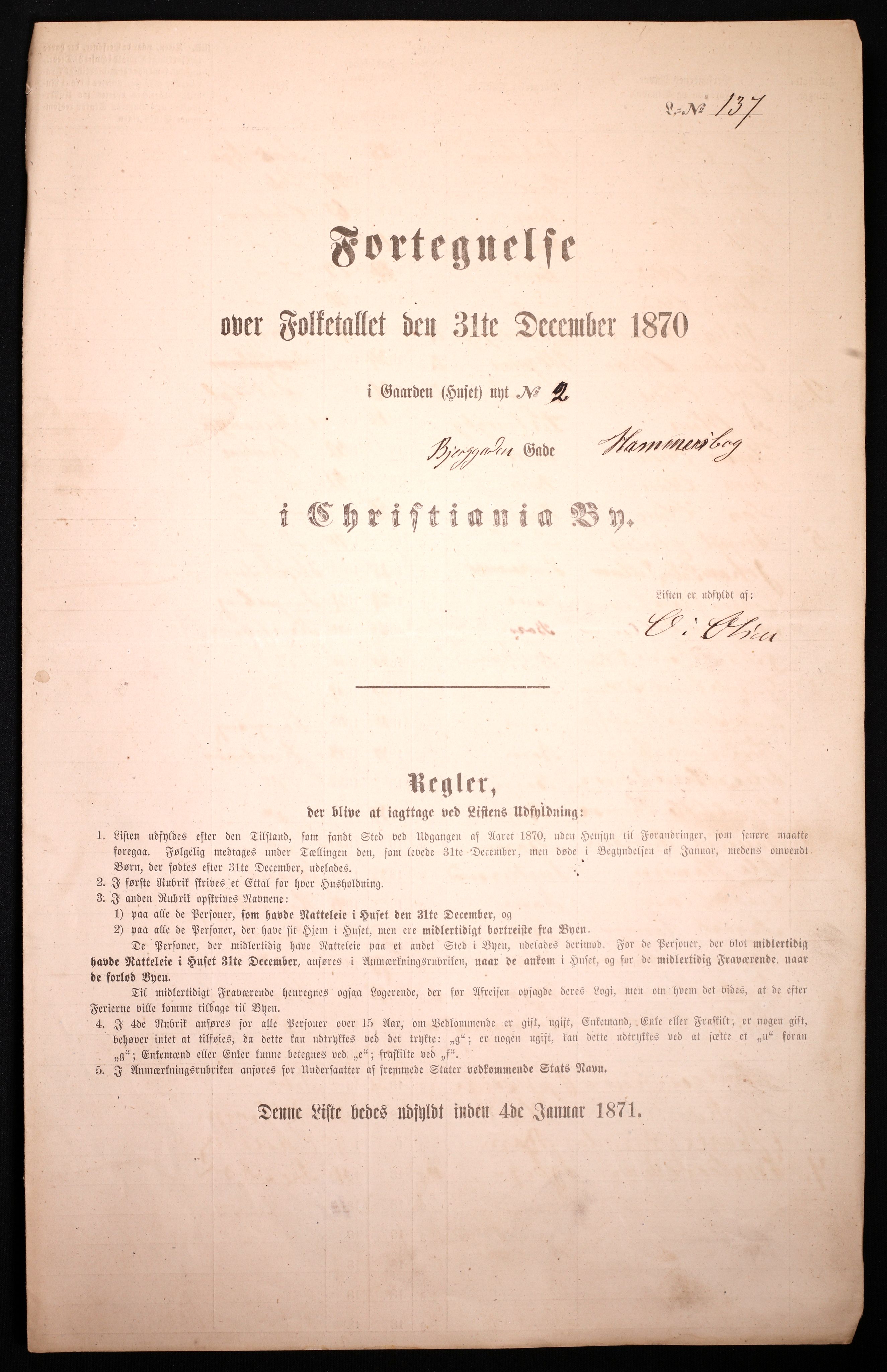 RA, Folketelling 1870 for 0301 Kristiania kjøpstad, 1870, s. 412