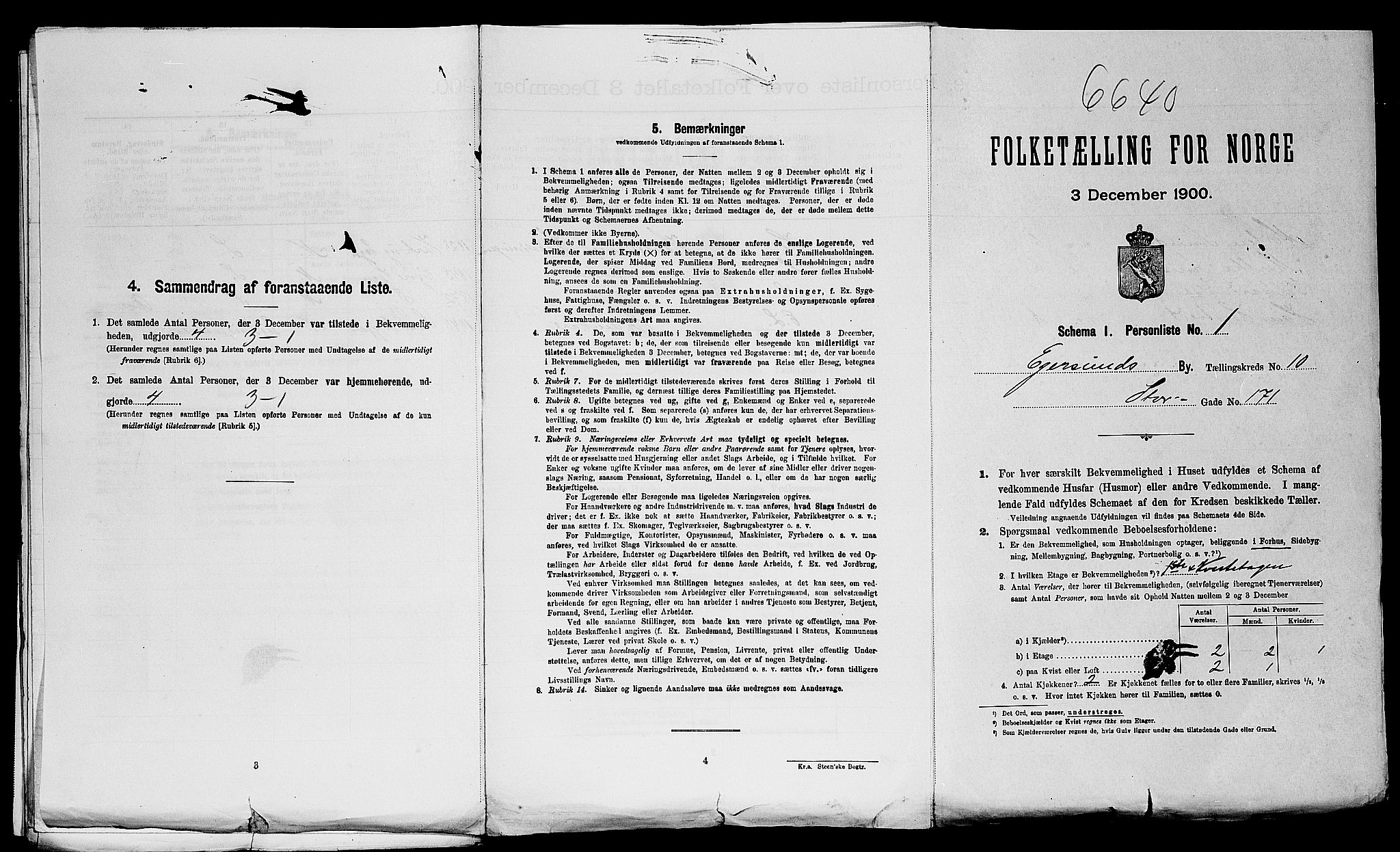 SAST, Folketelling 1900 for 1101 Egersund ladested, 1900, s. 75