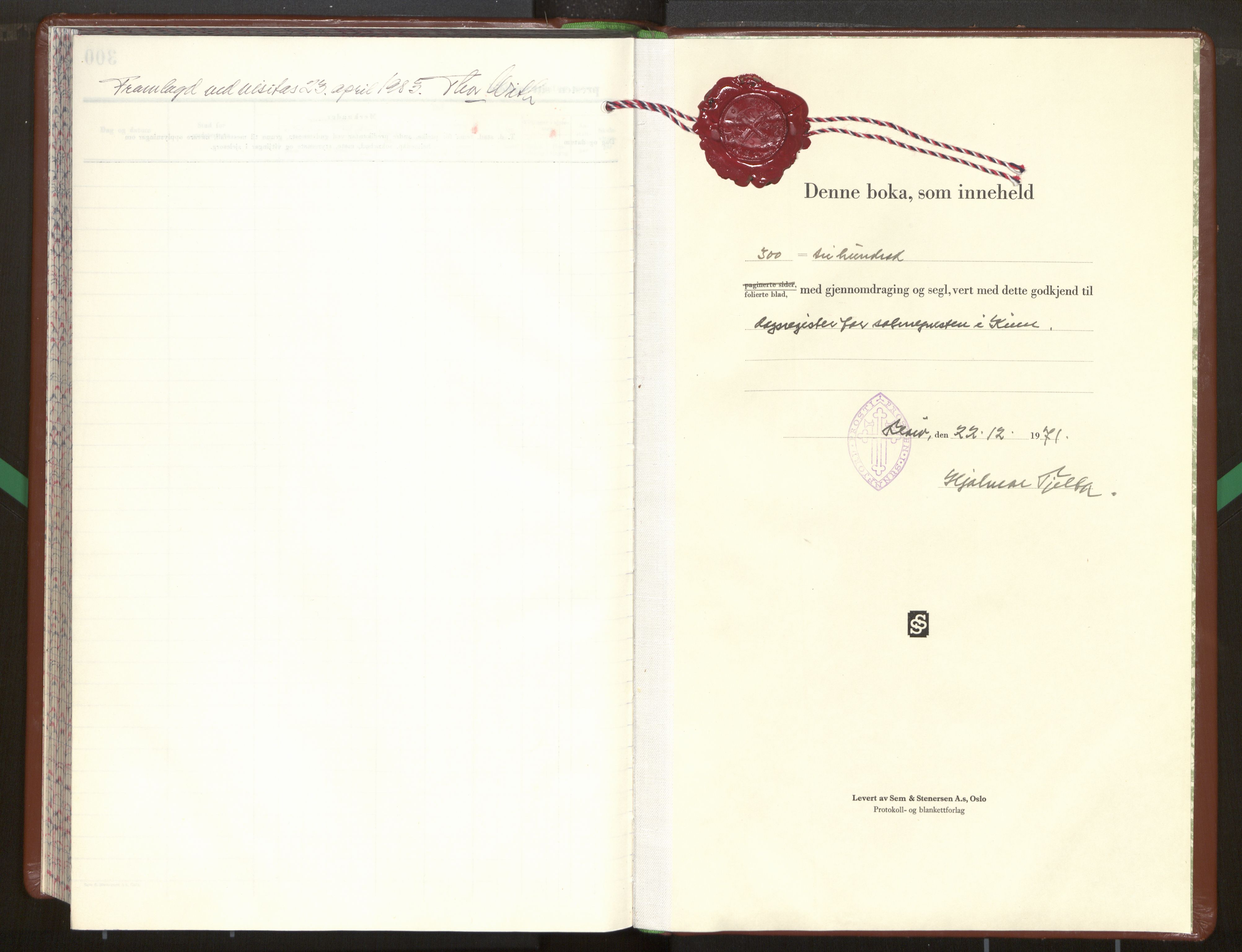 Kinn sokneprestembete, AV/SAB-A-80801/H/Haa/Haag/L0008: Dagsregister nr. G 8, 1972-1983