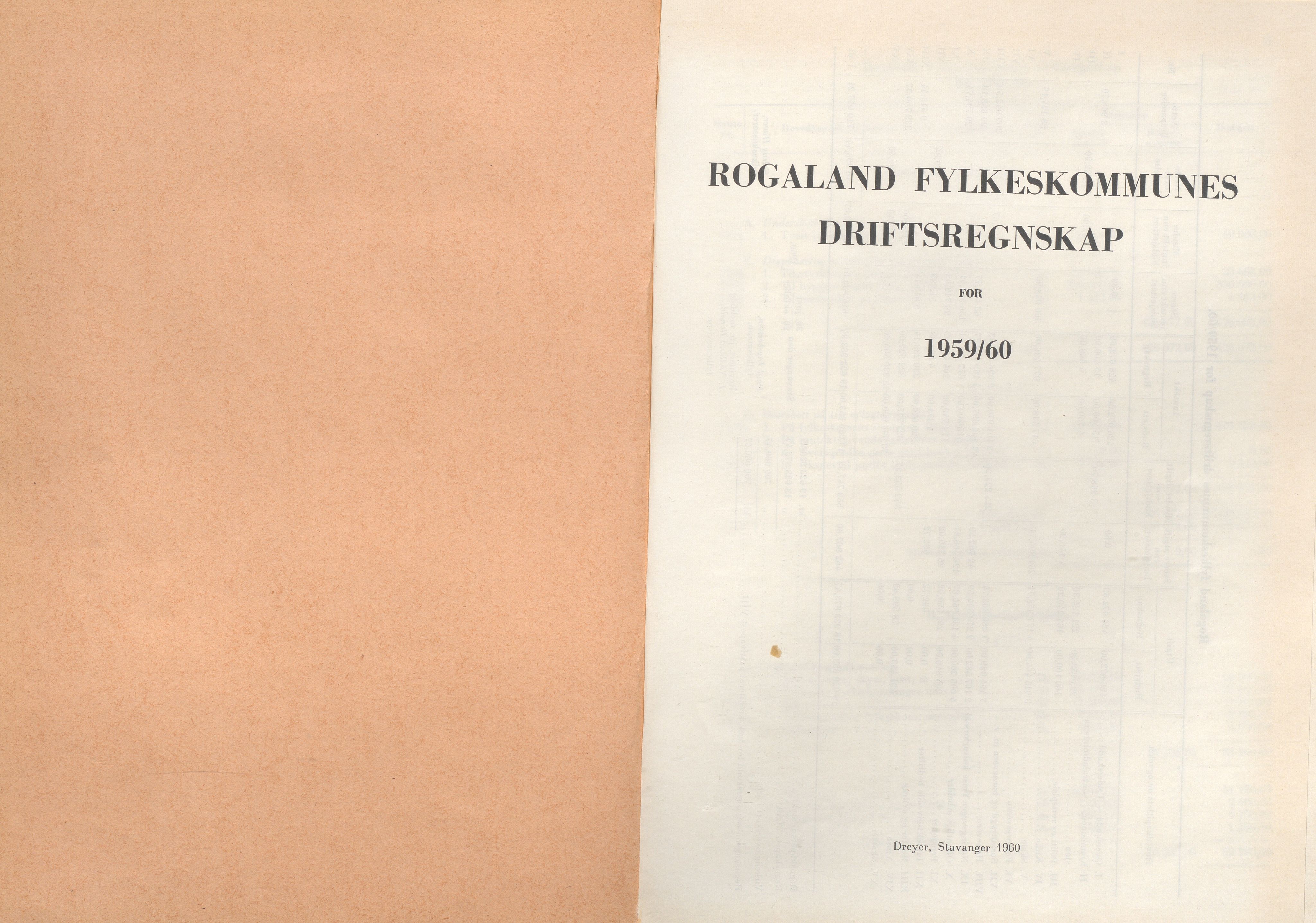 Rogaland fylkeskommune - Fylkesrådmannen , IKAR/A-900/A/Aa/Aaa/L0080: Møtebok , 1960